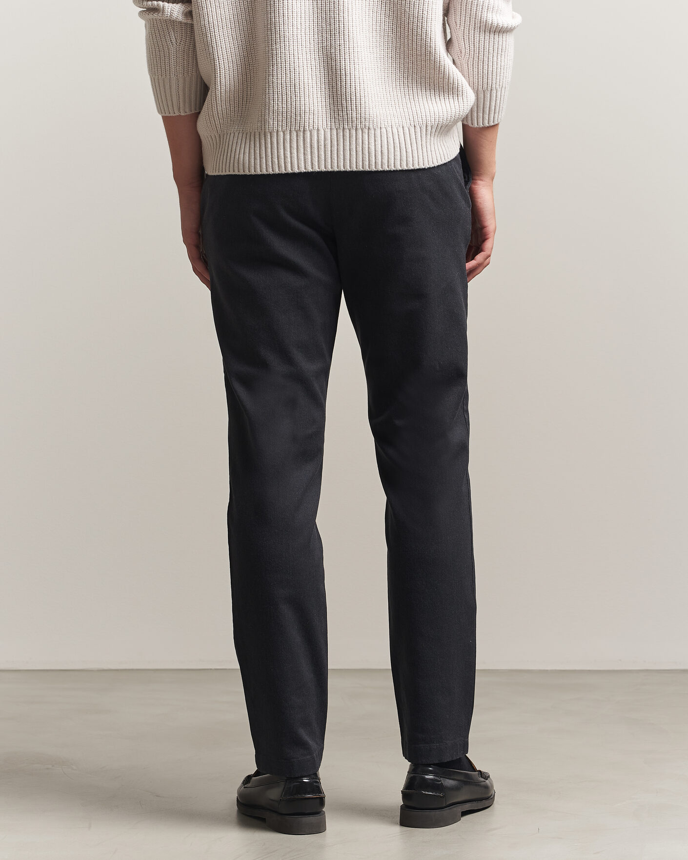 Men | Trousers | J.Lindeberg | Chase Stretch Flannel Trousers Dark Grey