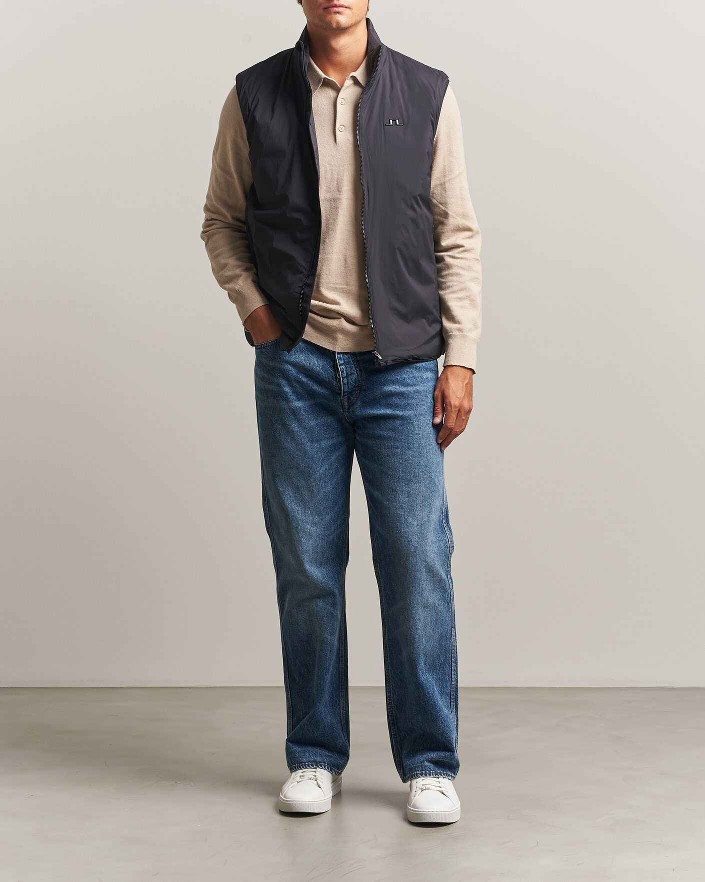 Men | Gilets | J.Lindeberg | Clinton Padded Vest Black