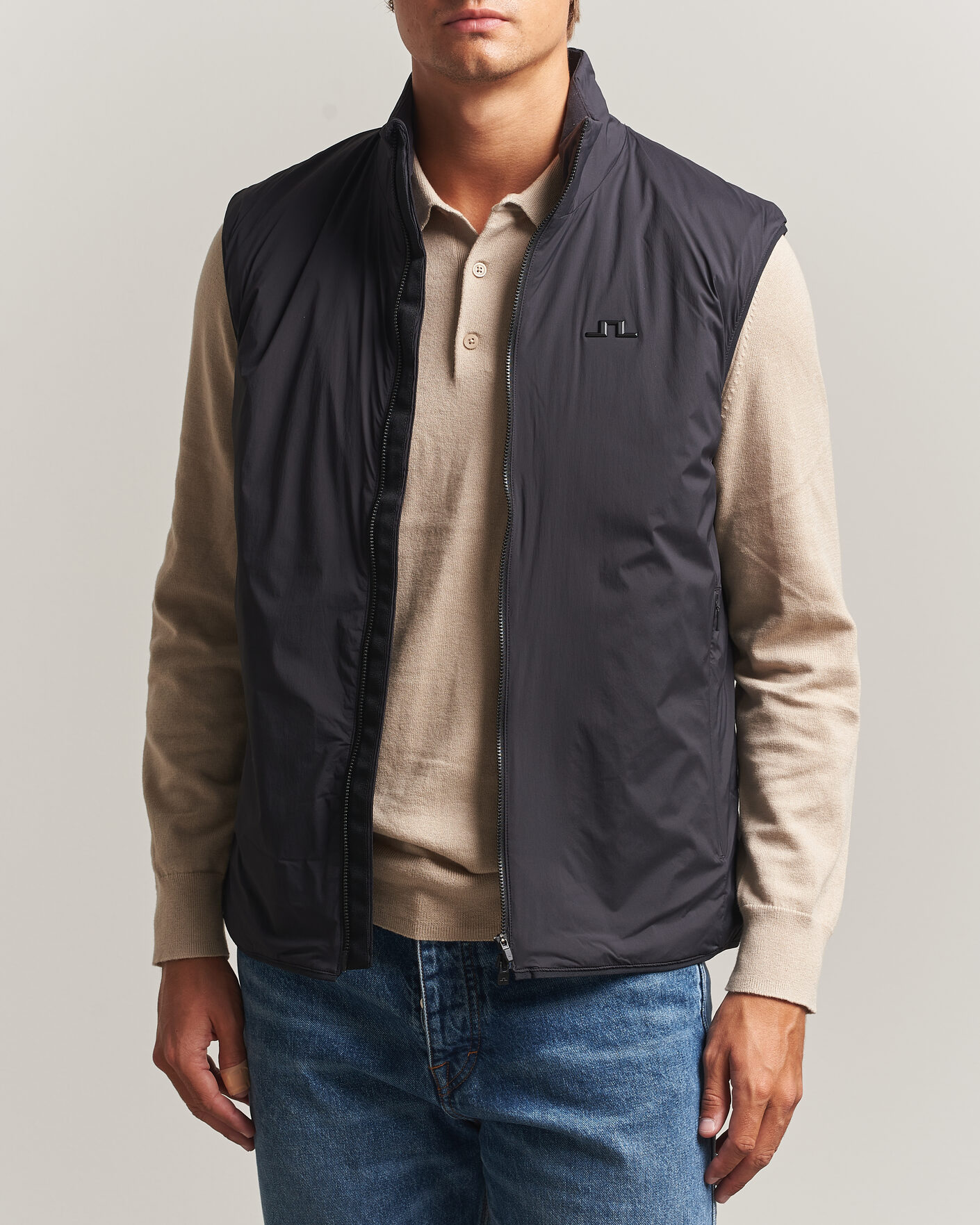 Men | Gilets | J.Lindeberg | Clinton Padded Vest Black