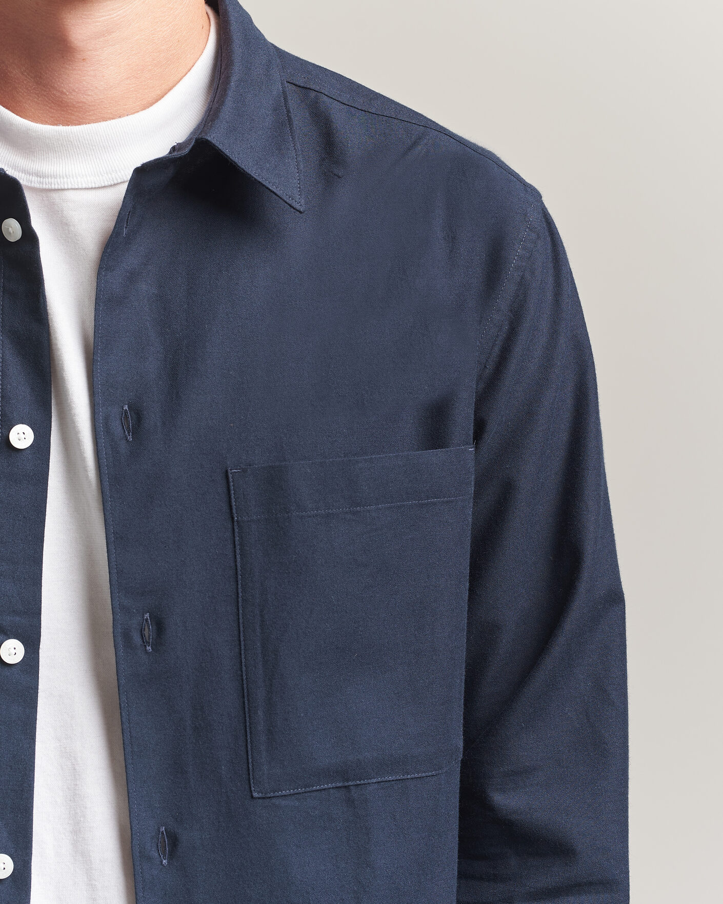 Men | Shirts | J.Lindeberg | Marlon Flannel Shirt JL Navy