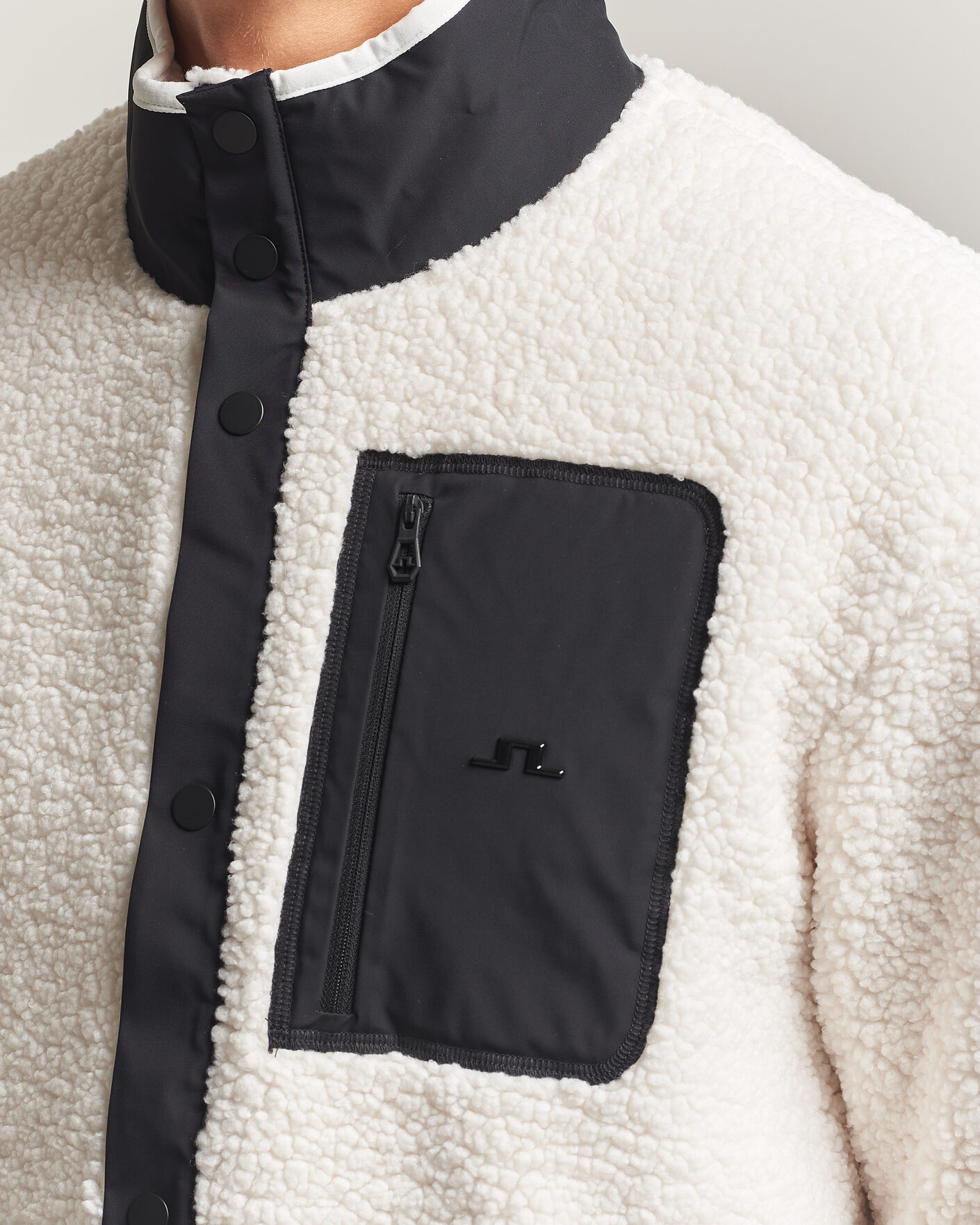 Men | Sweaters & Knitwear | J.Lindeberg | Marshall Pile Full Zip Tofu