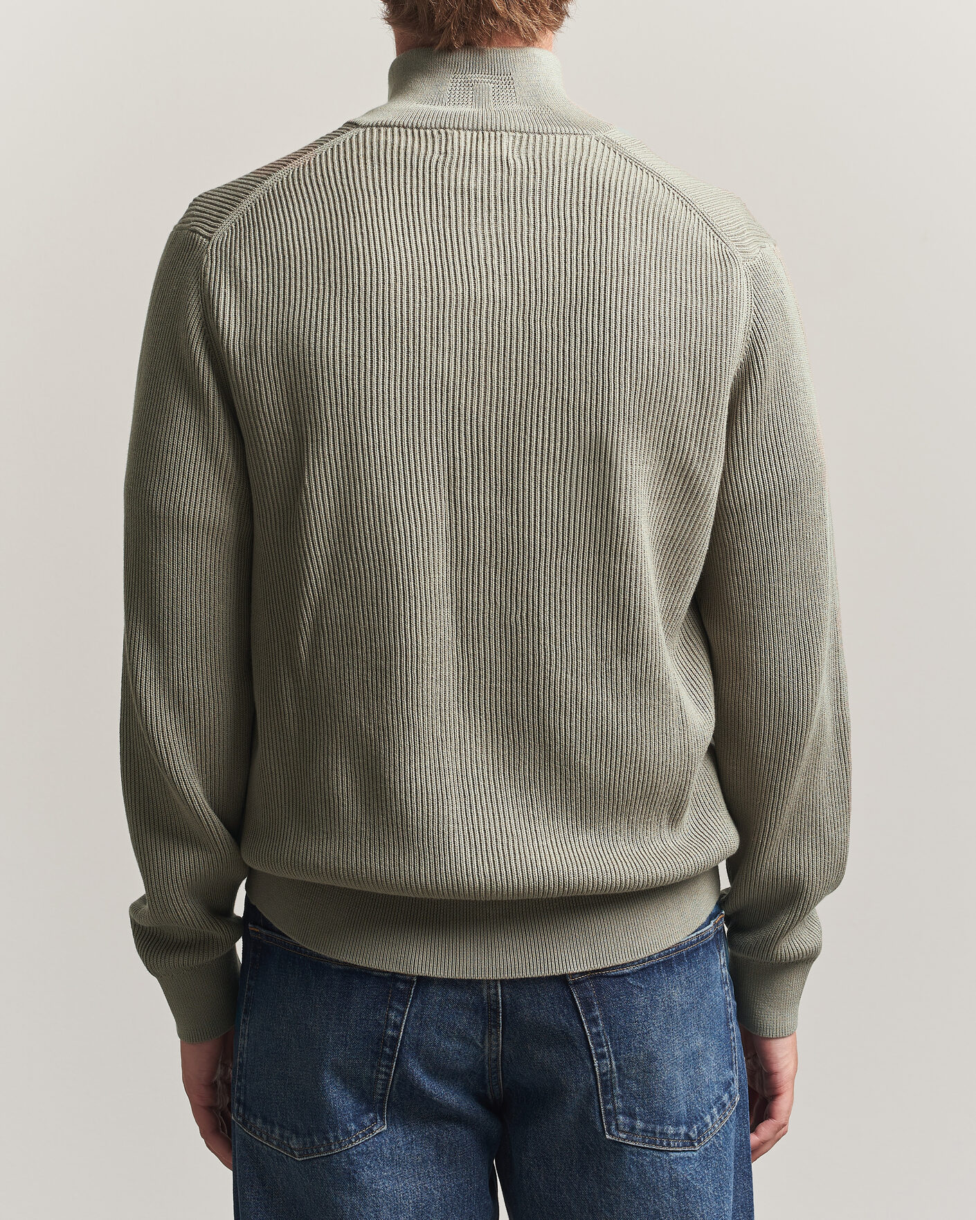 Men | Sweaters & Knitwear | J.Lindeberg | Alexis Cotton Full Zip Brindle