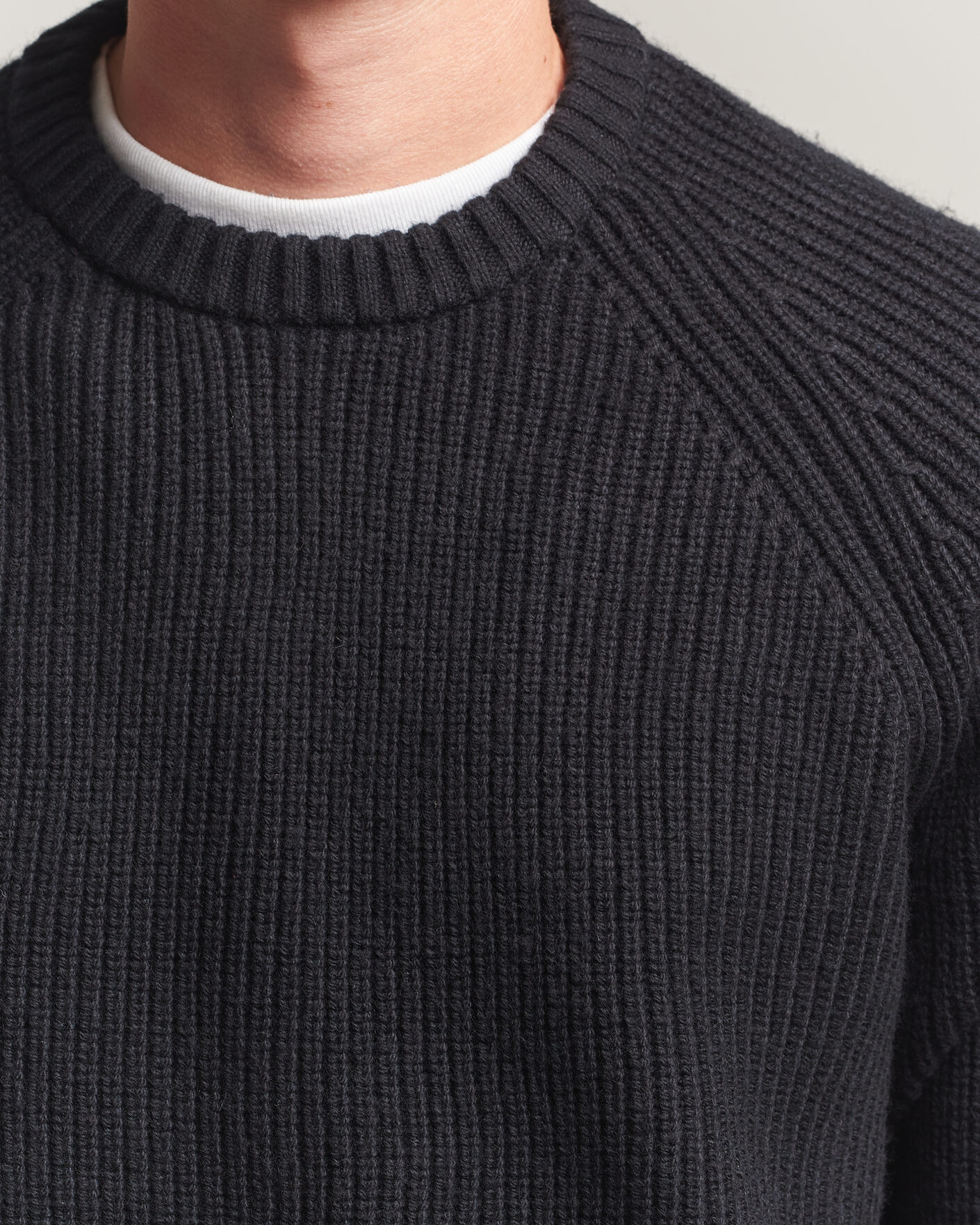 Men | Sweaters & Knitwear | J.Lindeberg | Hallow Wool Blend Knitted Sweater Black