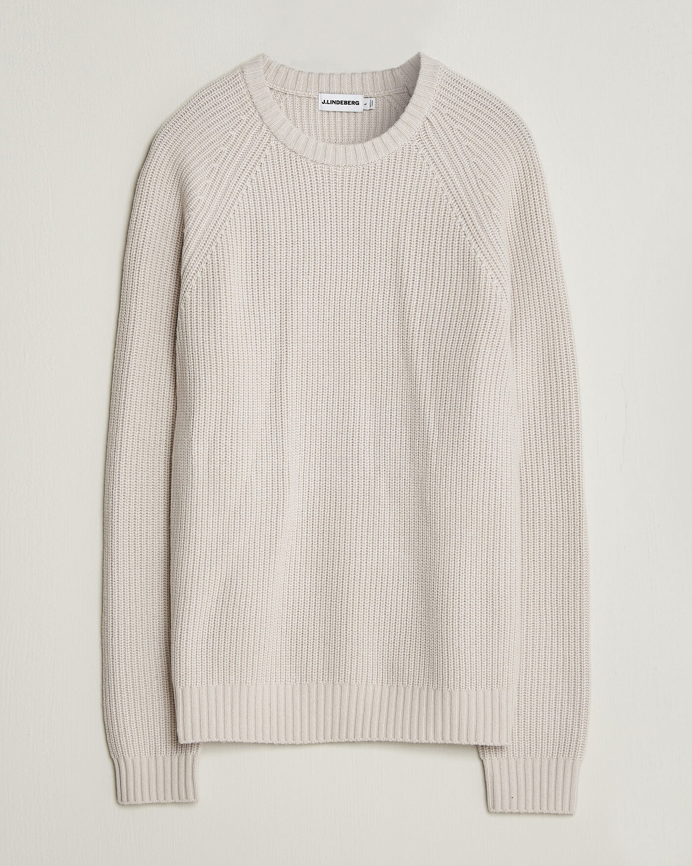 Men | Sweaters & Knitwear | J.Lindeberg | Hallow Wool Blend Knitted Sweater Moonbeam