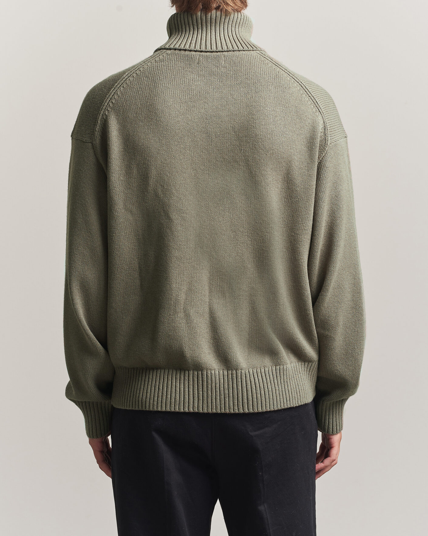 Men | Sweaters & Knitwear | J.Lindeberg | Eddy Wool/Cotton Knitted Turtleneck Brindle