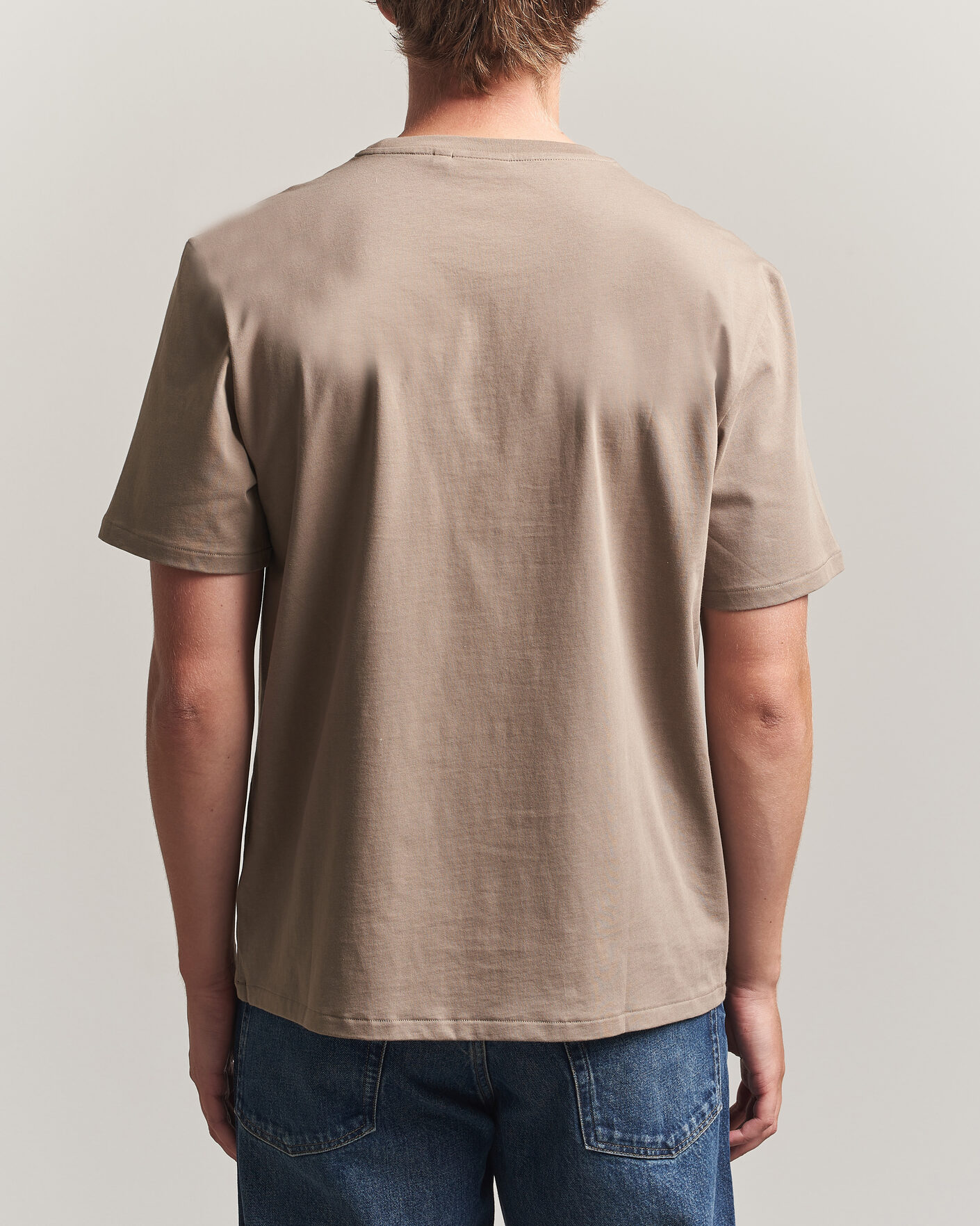 Men | T-Shirts | J.Lindeberg | Alpha Crew Neck T-Shirt Brindle