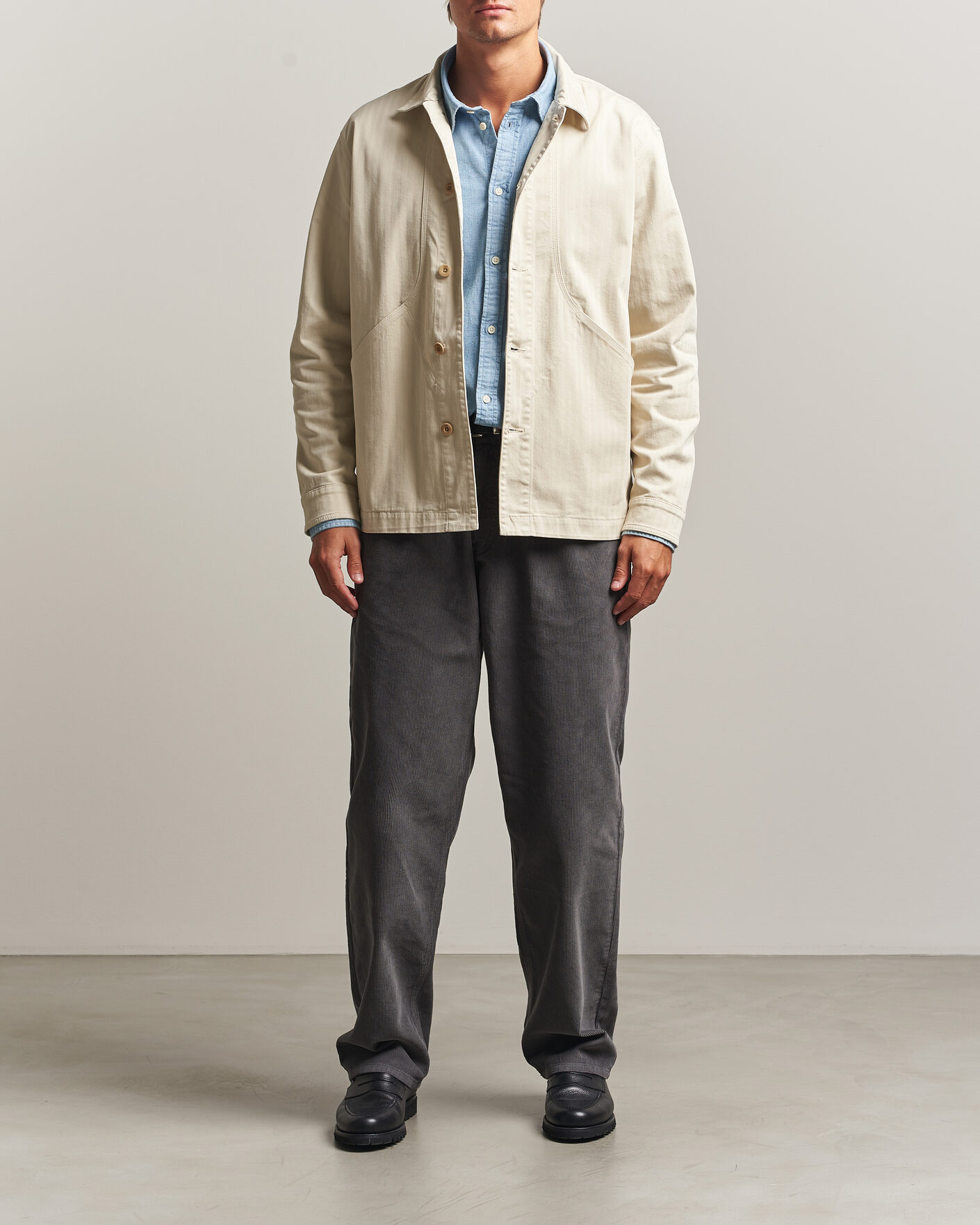 Men | Trousers | Forét | Clay Corduroy Pants Grey