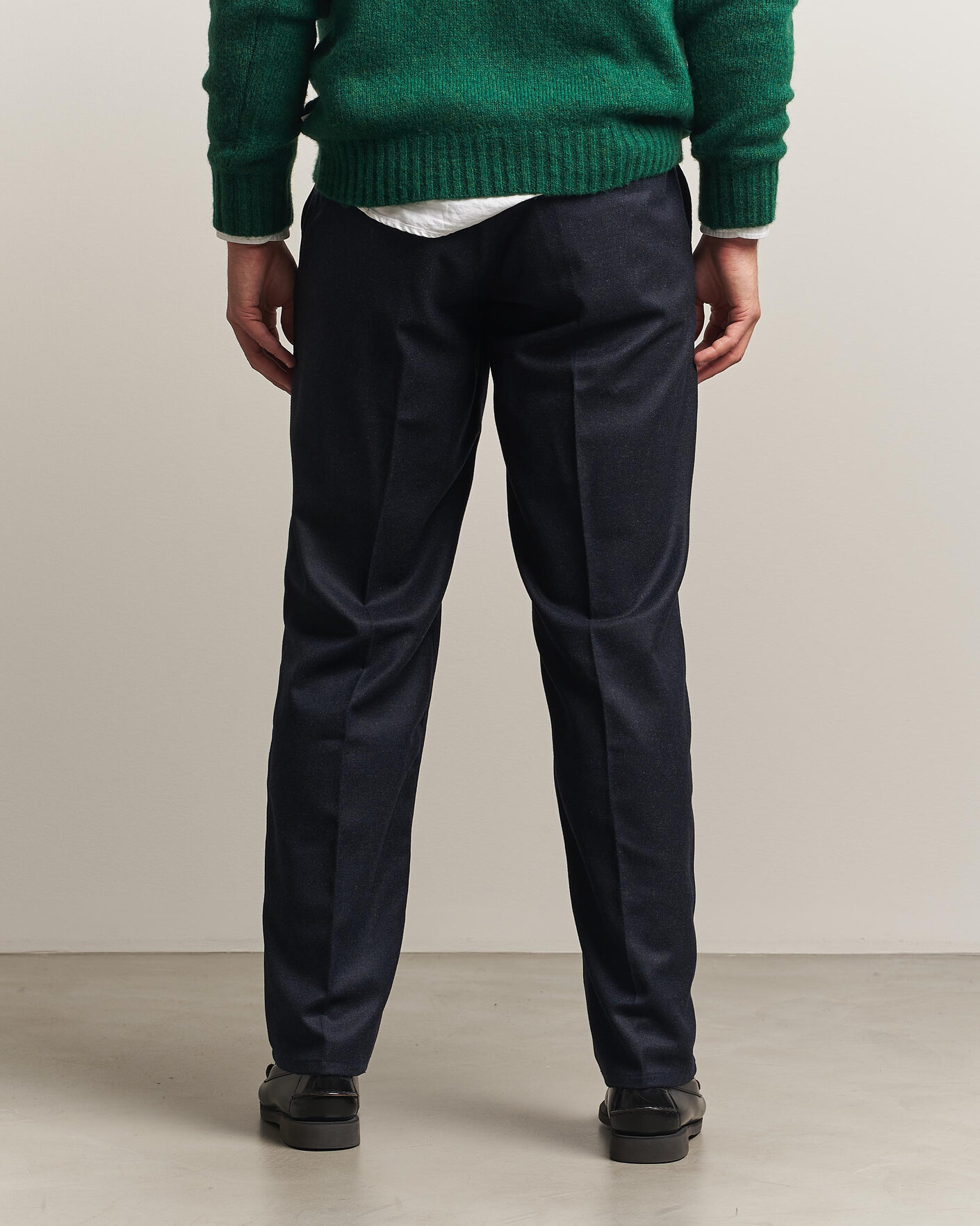 Men | Trousers | Forét | Clay Wool Pants Navy