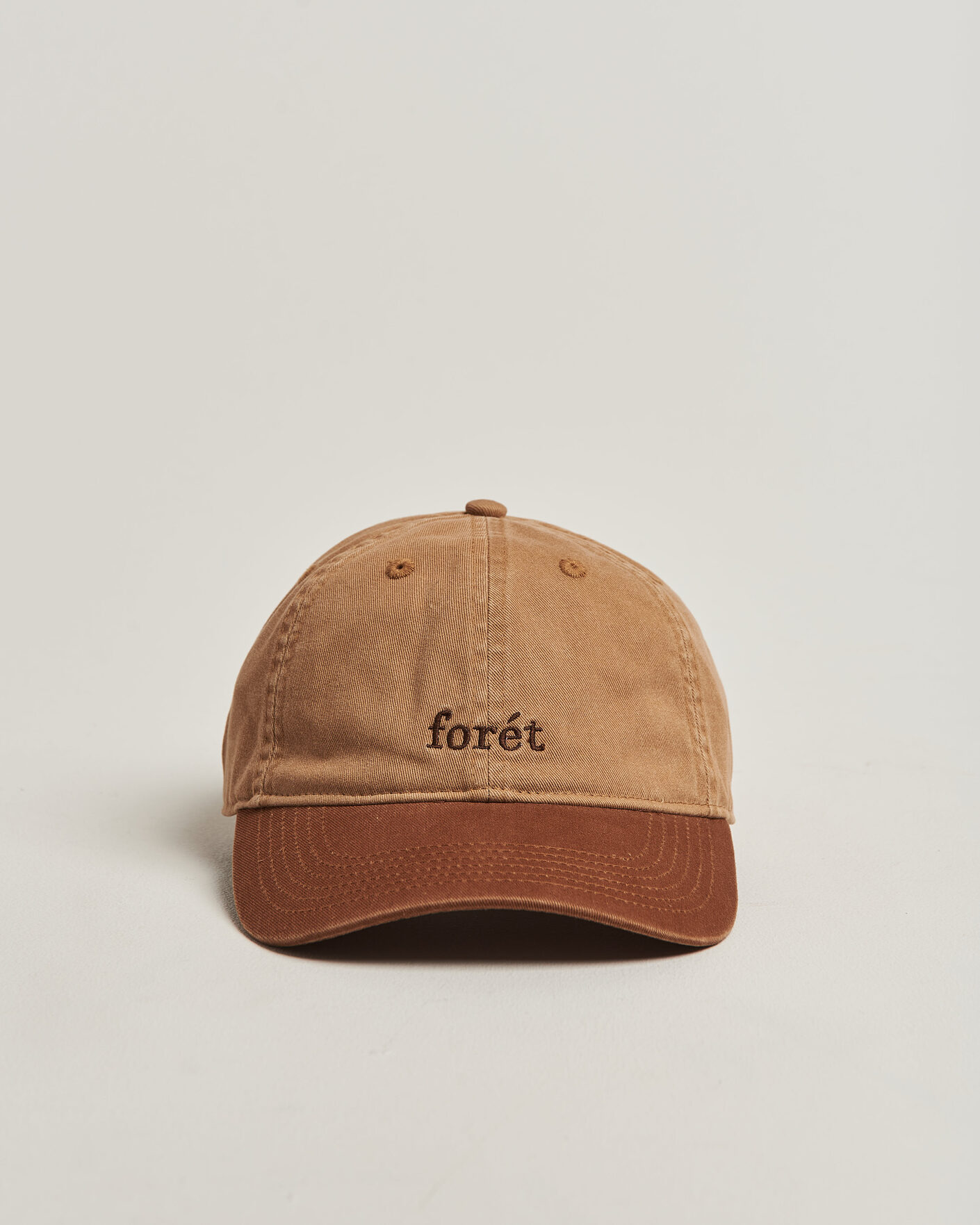 Men | Hats & Caps | Forét | Hawk Washed 2-Tone Cap Khaki/Brown