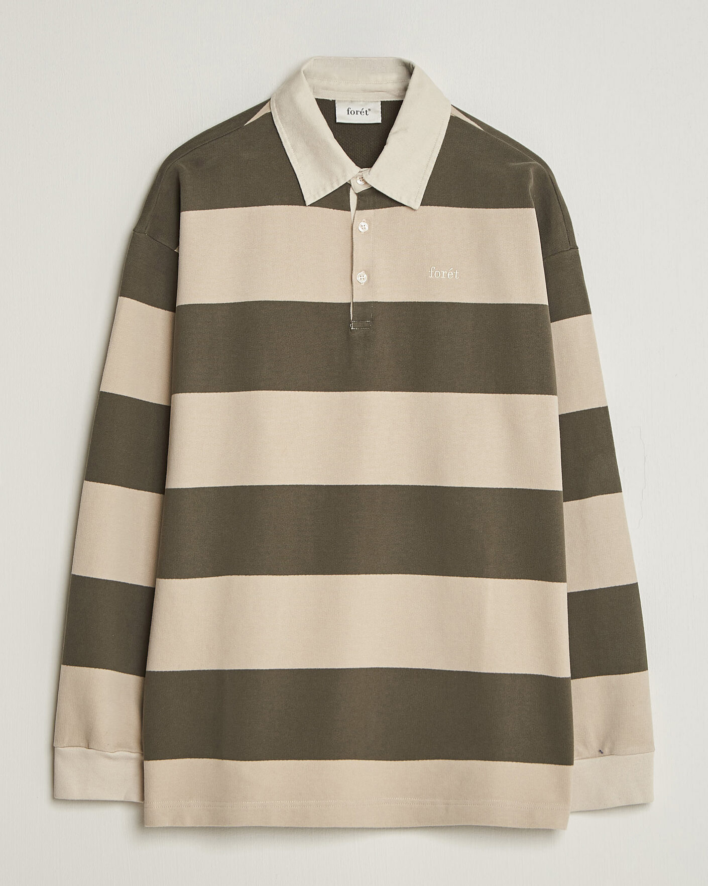 Men | Sweaters & Knitwear | Forét | Match Rugby Sweatshirt Wood Stripe