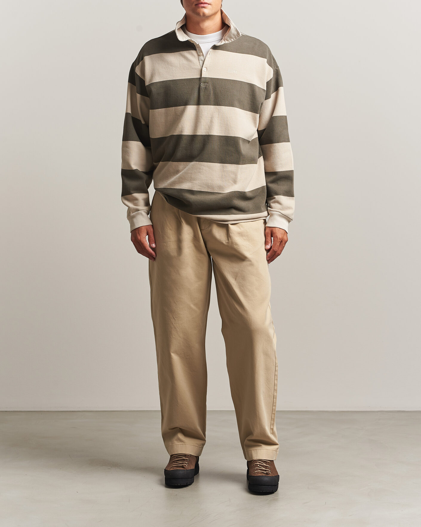 Men | Sweaters & Knitwear | Forét | Match Rugby Sweatshirt Wood Stripe