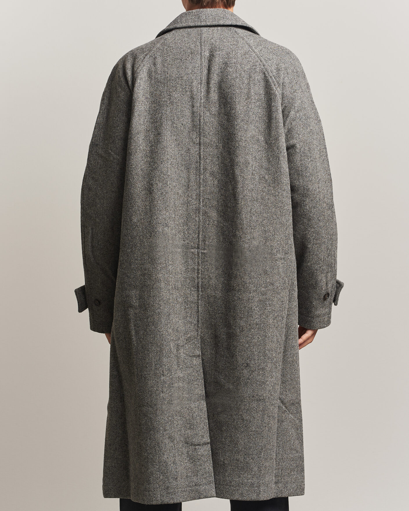 Men | Coats & Jackets | Forét | Pine Wool Coat Grey Herringbone