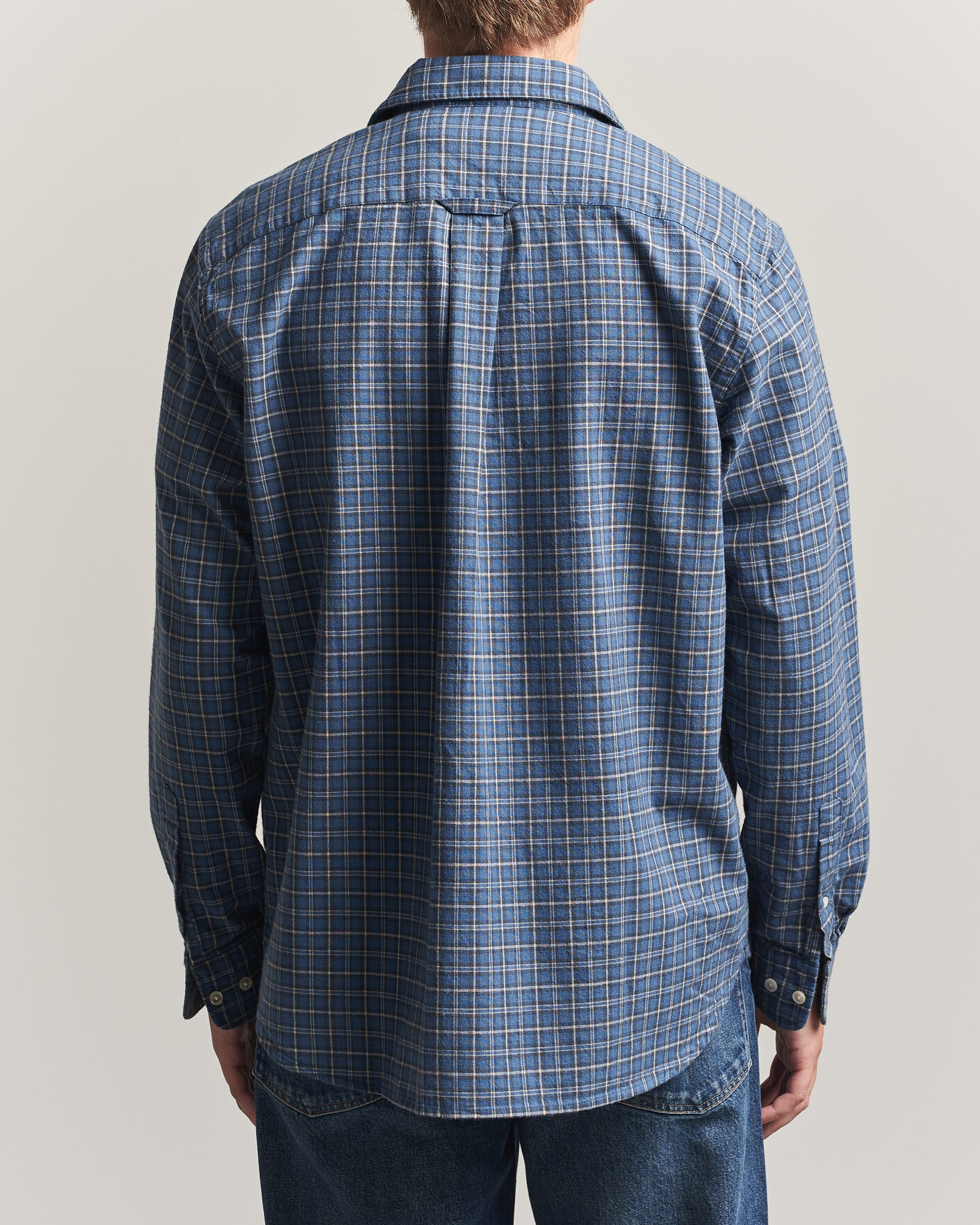 Men | Shirts | Forét | Ridge Flannel Check Shirt Navy