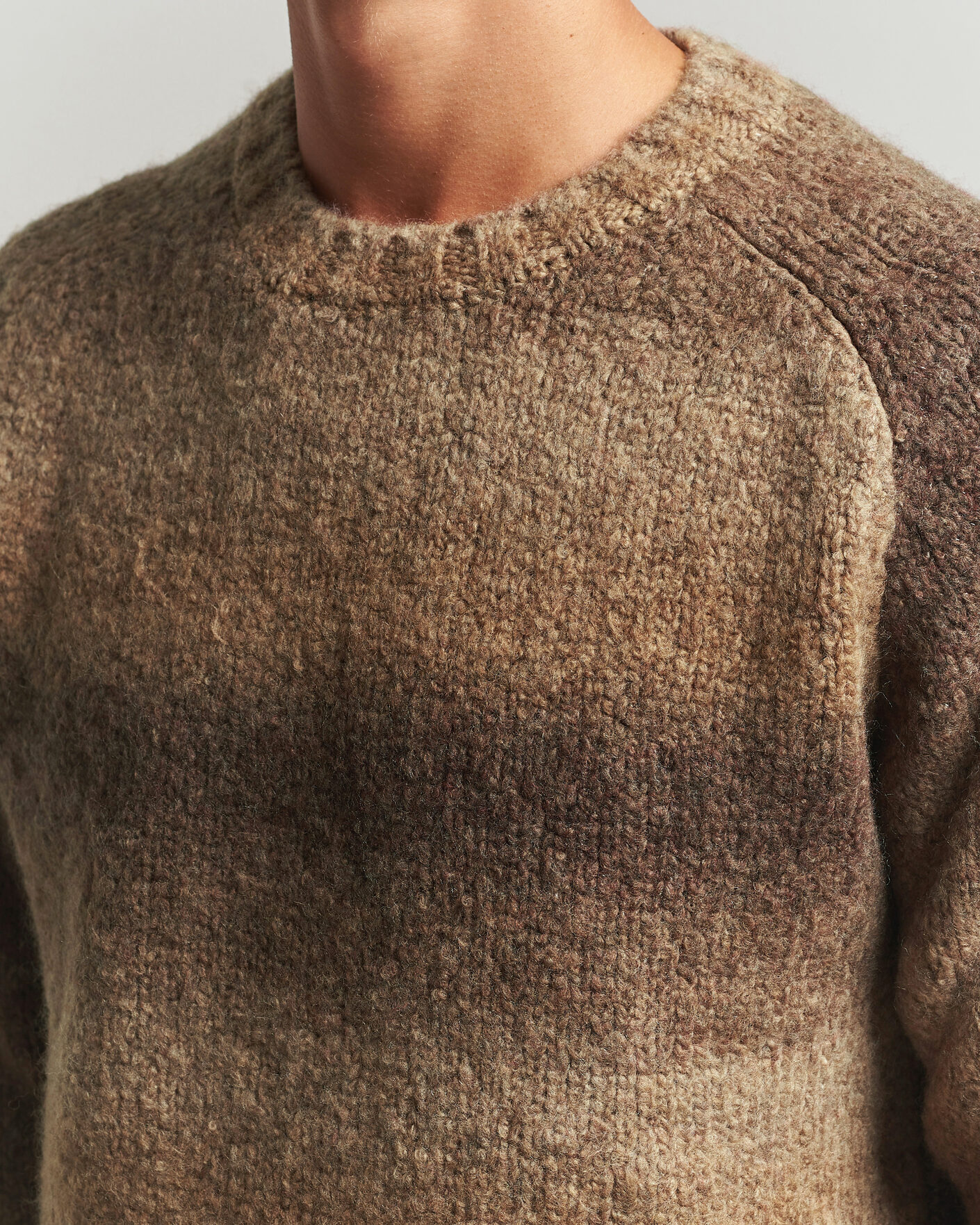Men | Sweaters & Knitwear | Forét | Space Yarn Crew Neck Brown
