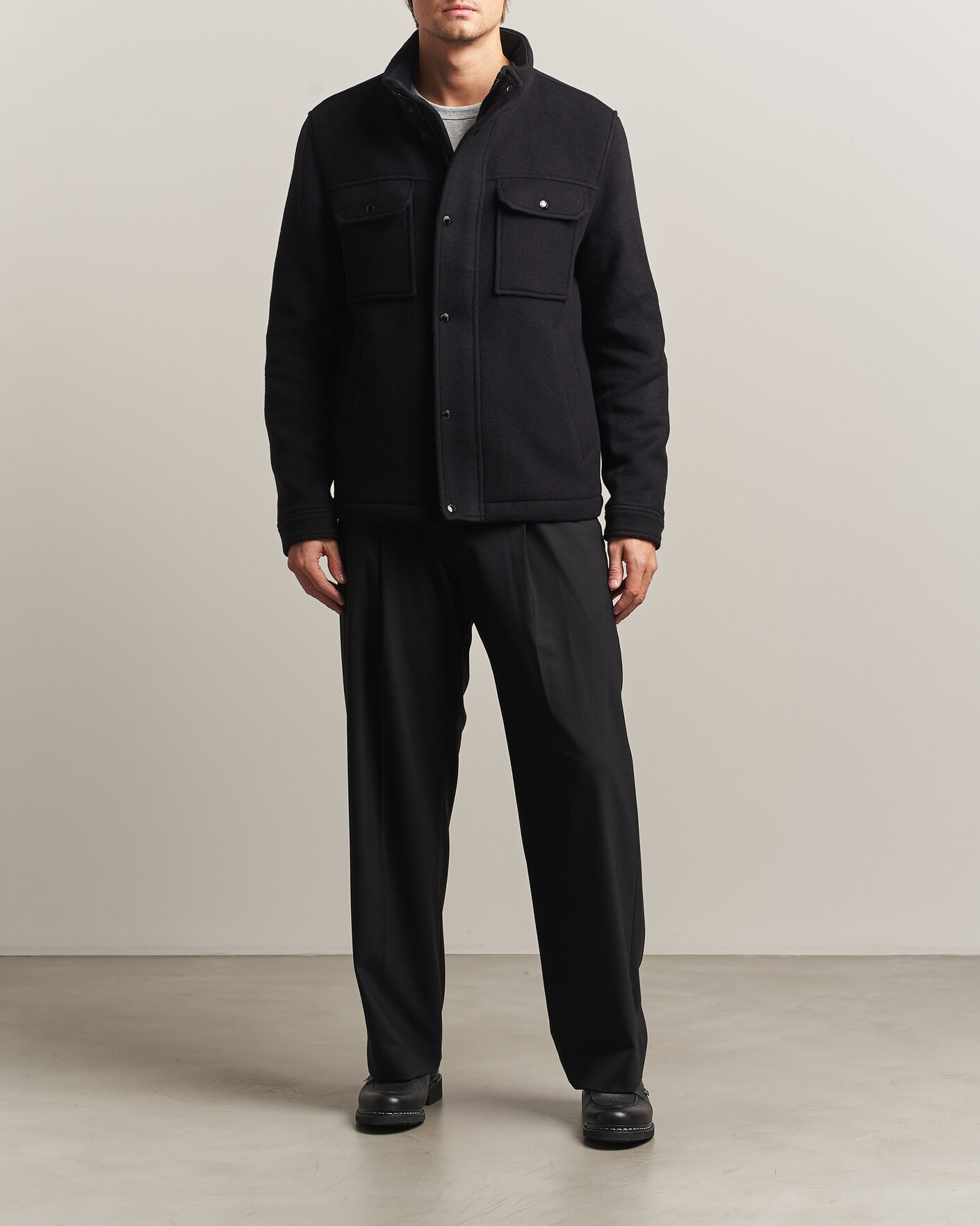 Men | Coats & Jackets | J.Lindeberg | Bailey Wool Field Jacket Black