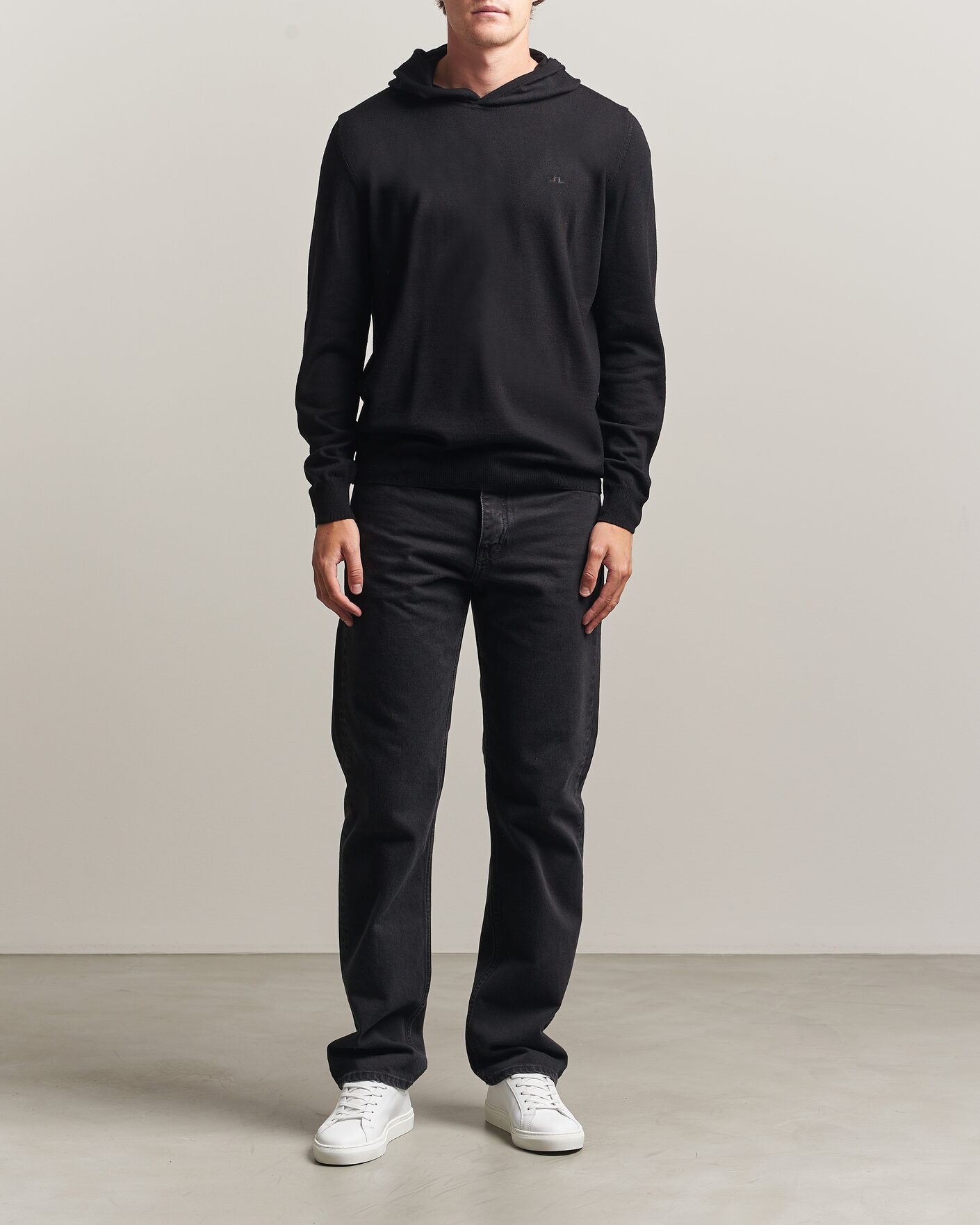 Men | Sweaters & Knitwear | J.Lindeberg | Karl Merino Hoodie Black