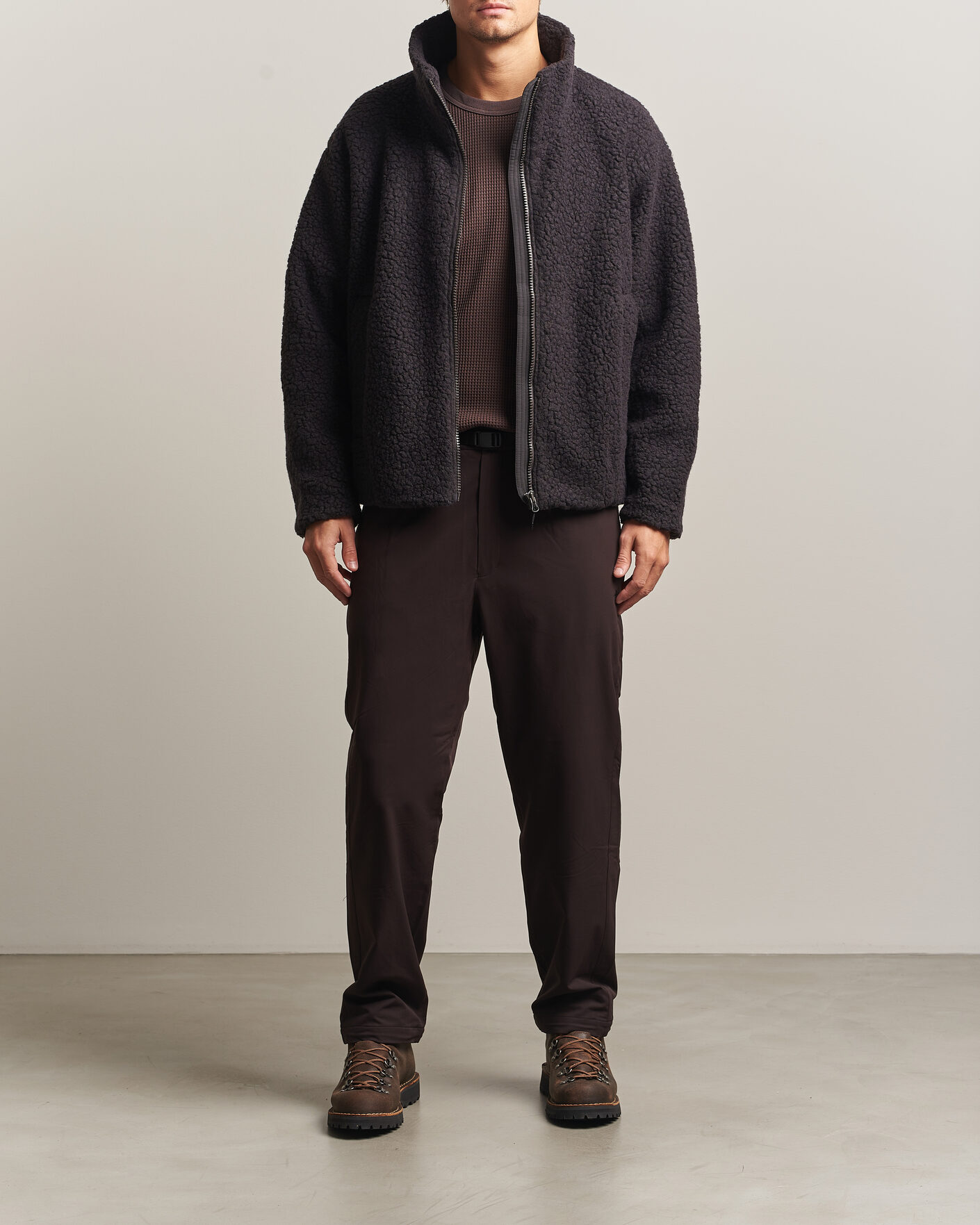 Men | Sweaters & Knitwear | Goldwin | Deep Pile Fleece Jacket Espresso