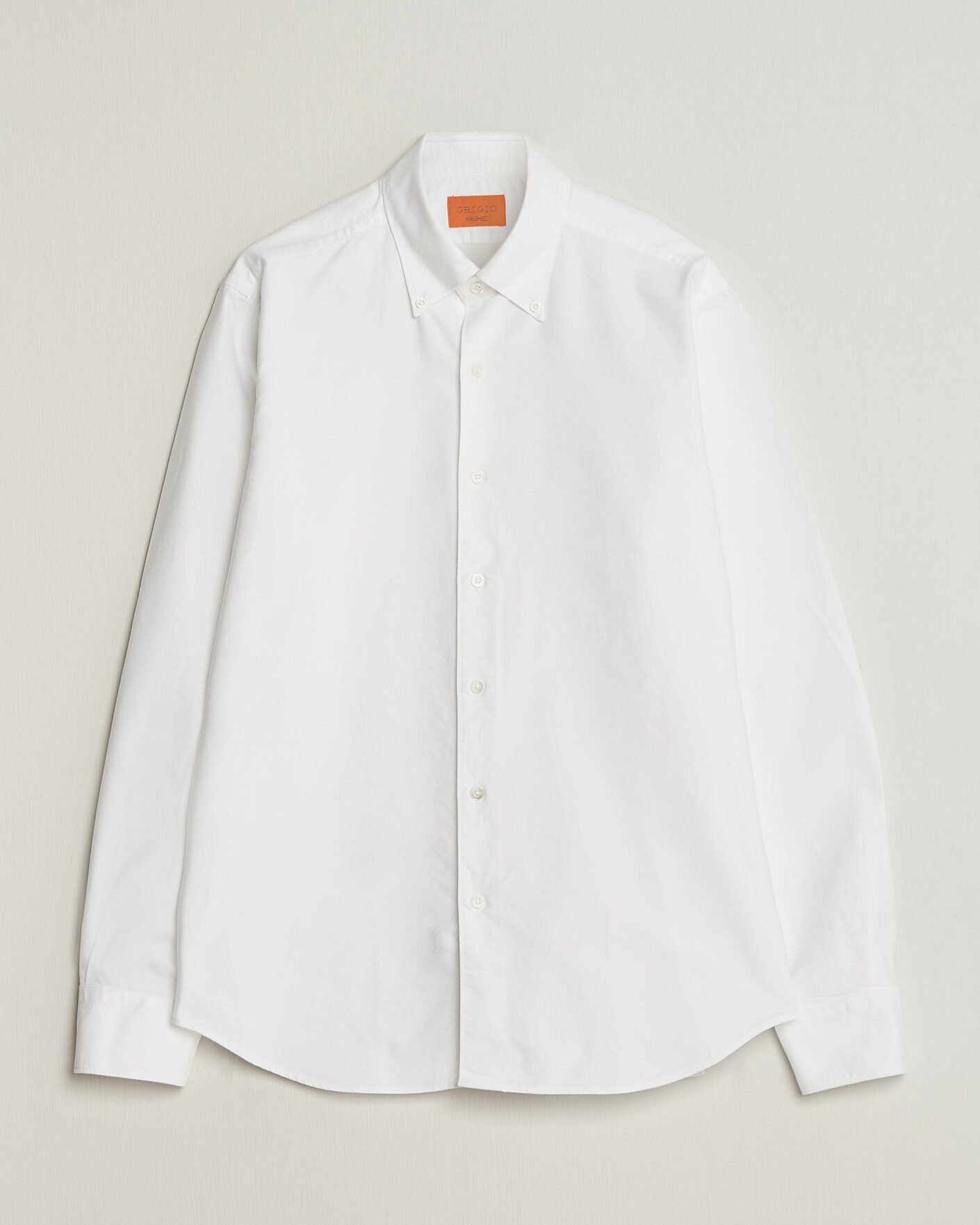 Men | Shirts | Grigio | Oxford Button Down Shirt White
