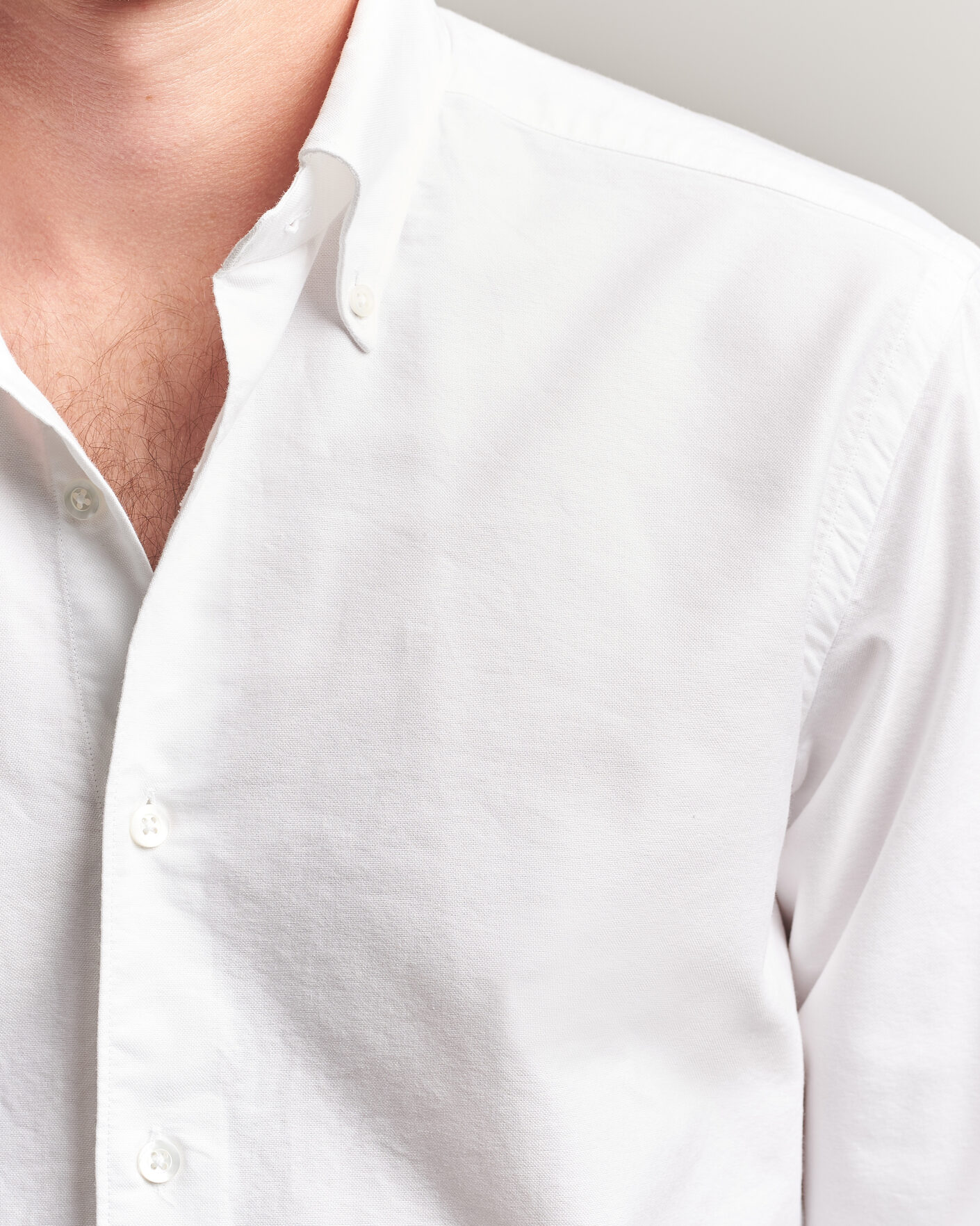 Men | Shirts | Grigio | Oxford Button Down Shirt White