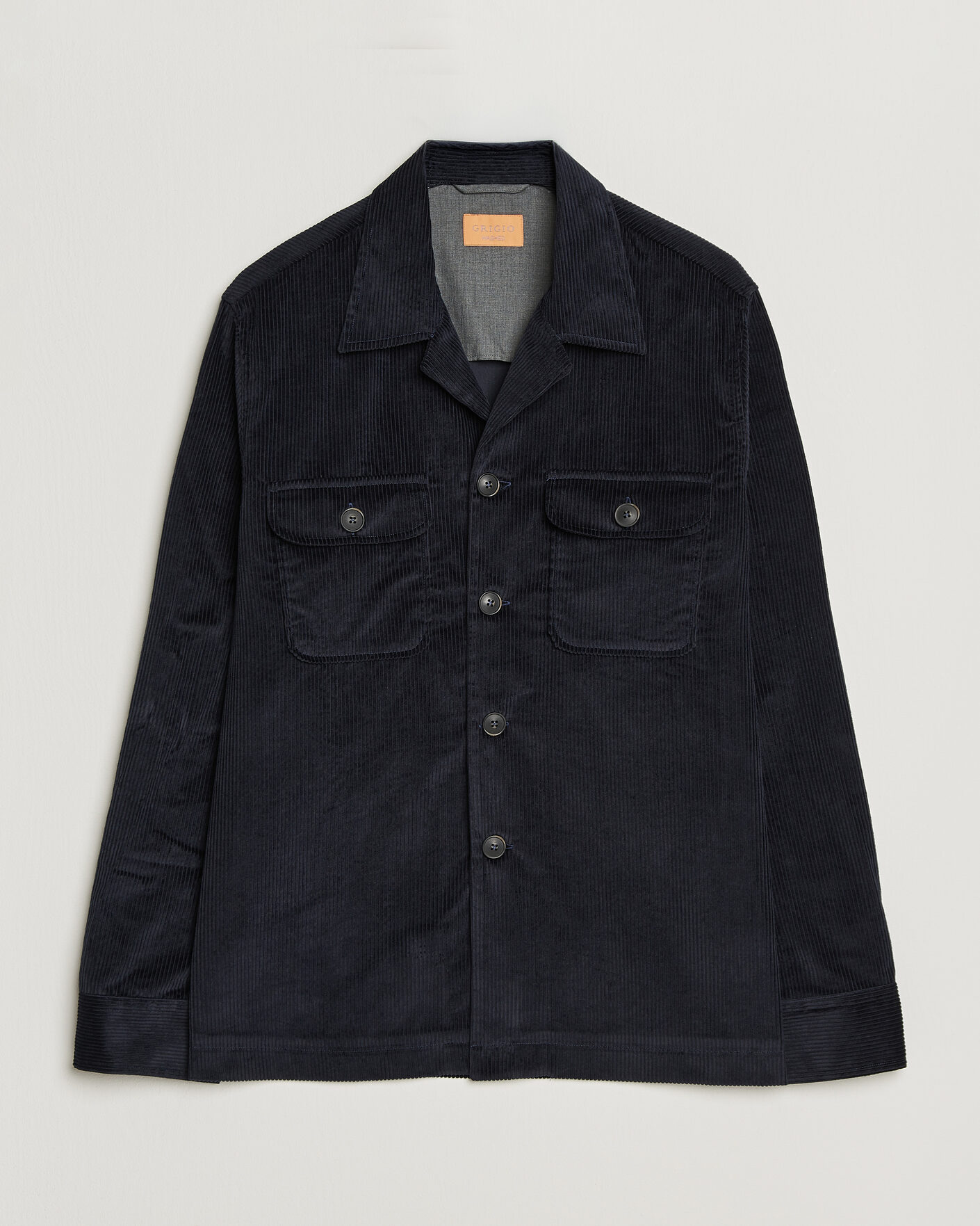 Men | Shirts | Grigio | Corduroy Overshirt Navy