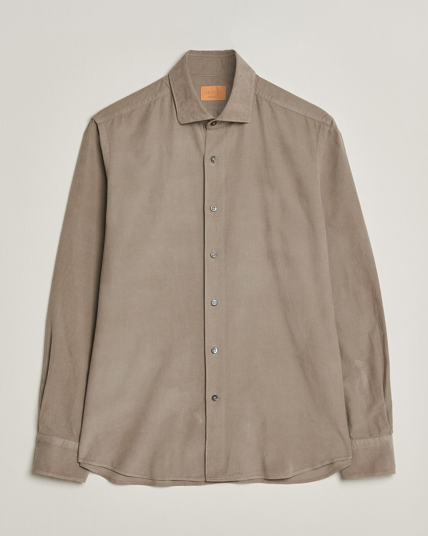 Men | Shirts | Grigio | Corduroy Shirt Beige