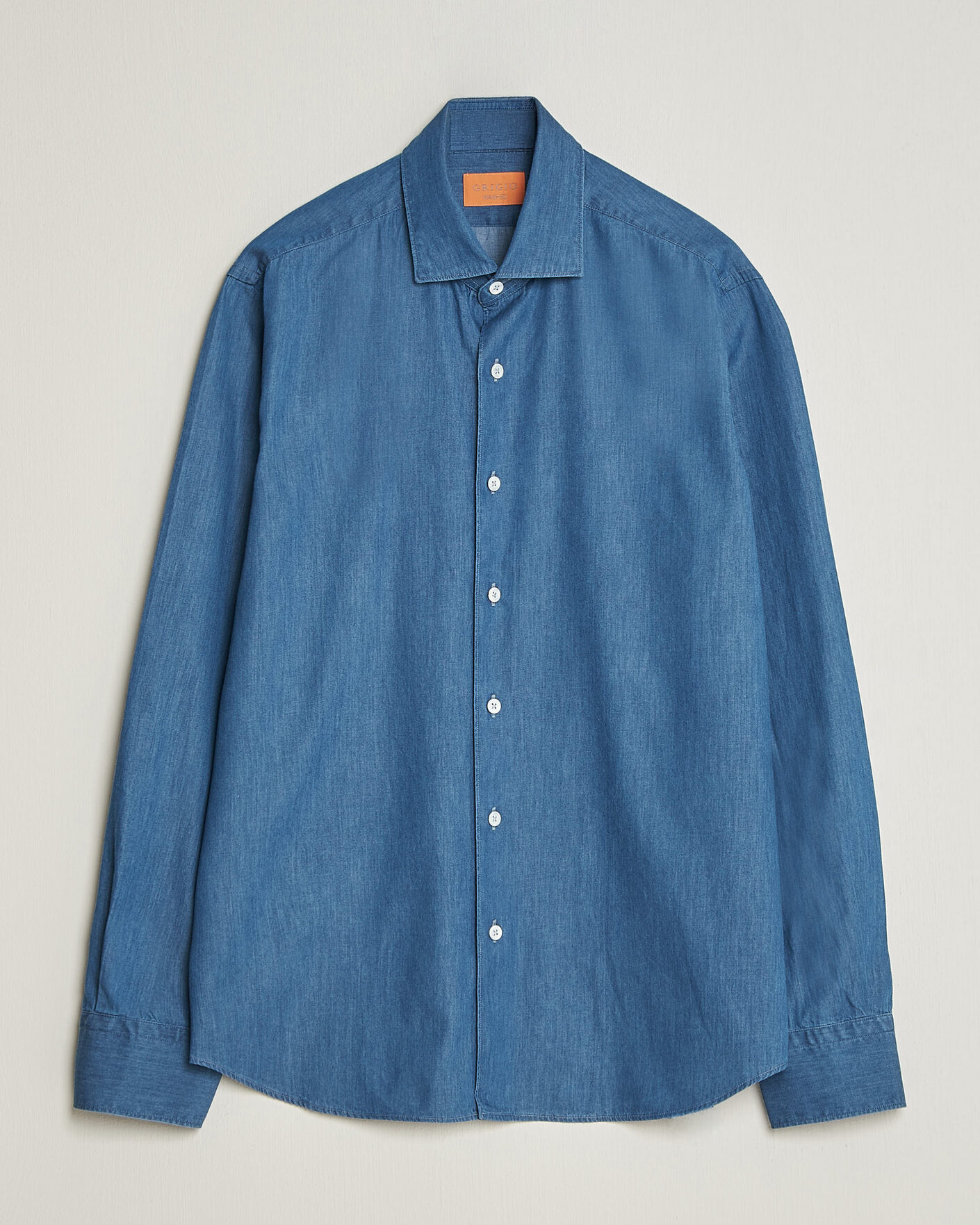 Men | Shirts | Grigio | Denim Shirt Light Blue