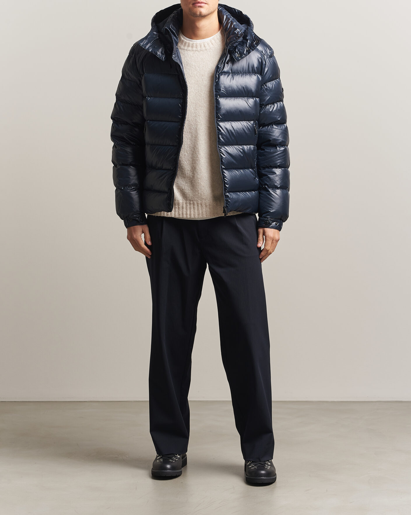 Men | Coats & Jackets | J.Lindeberg | Creek Light Hooded Down Jacket JL Navy