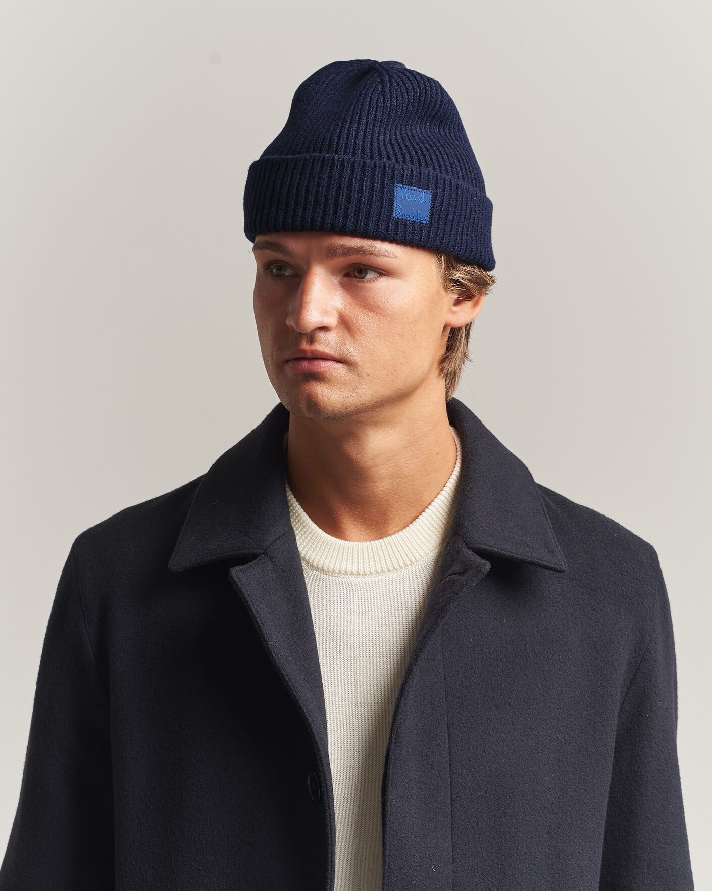 Men | Beanies | Paul Smith | Cashmere Beanie Navy