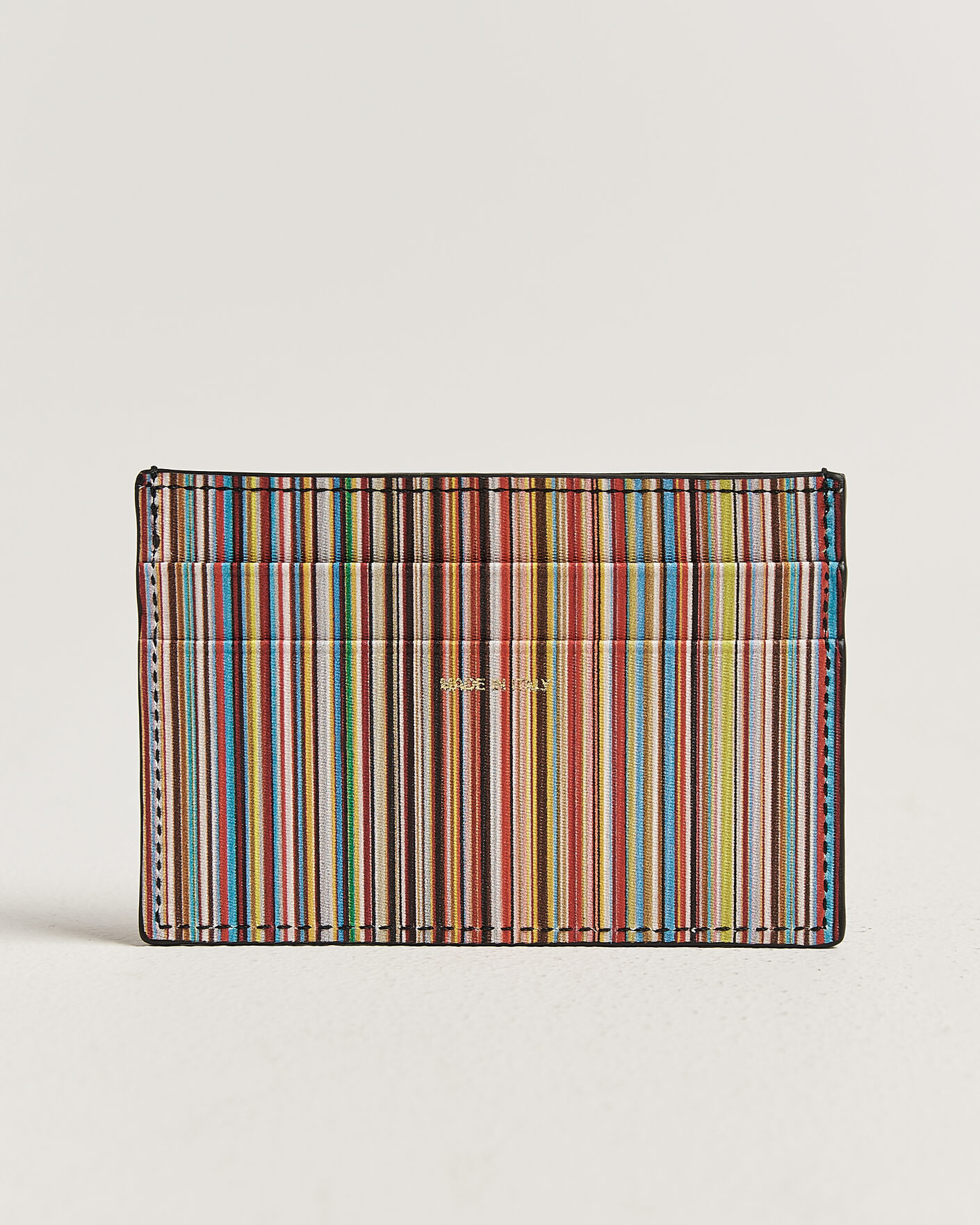Men | Wallets | Paul Smith | Signature Stripe Card Holder Black