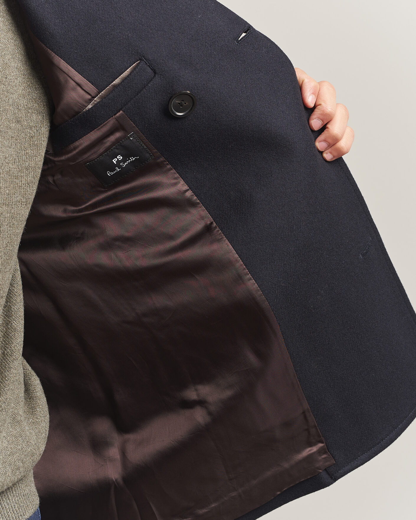Men | Coats & Jackets | PS Paul Smith | Wool Peacoat Navy