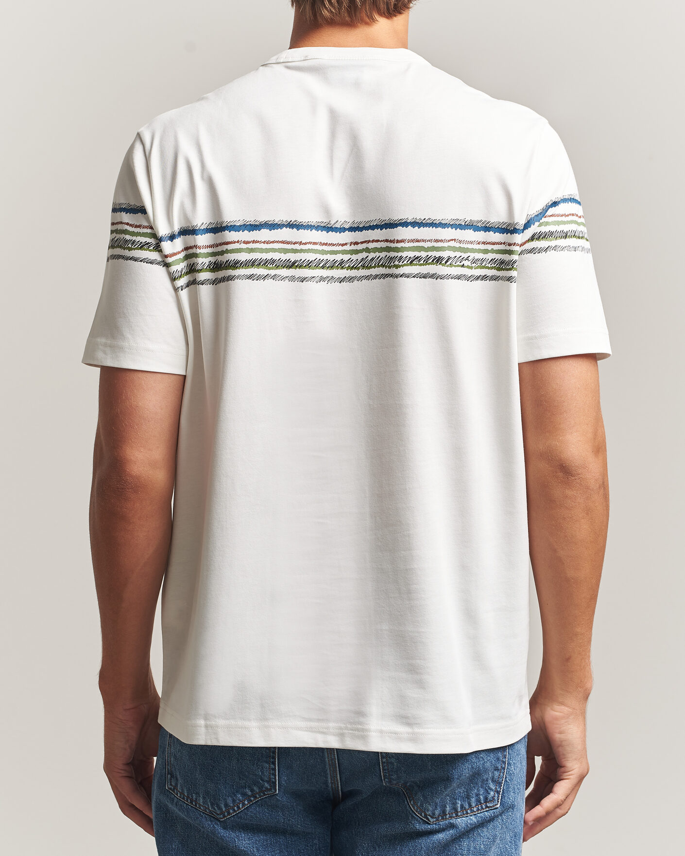Men | T-Shirts | PS Paul Smith | Stripes Crew Neck T-Shirt White