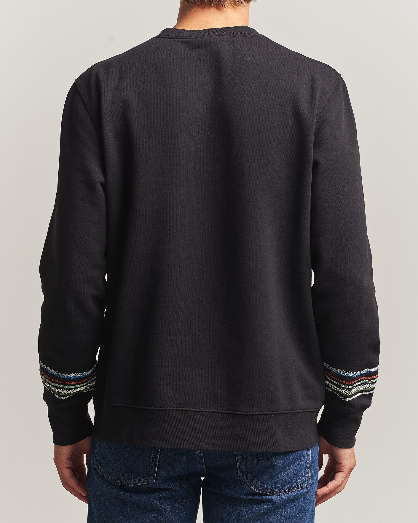 Men | Sweaters & Knitwear | PS Paul Smith | Stripes Crew Neck Sweatshirt Black