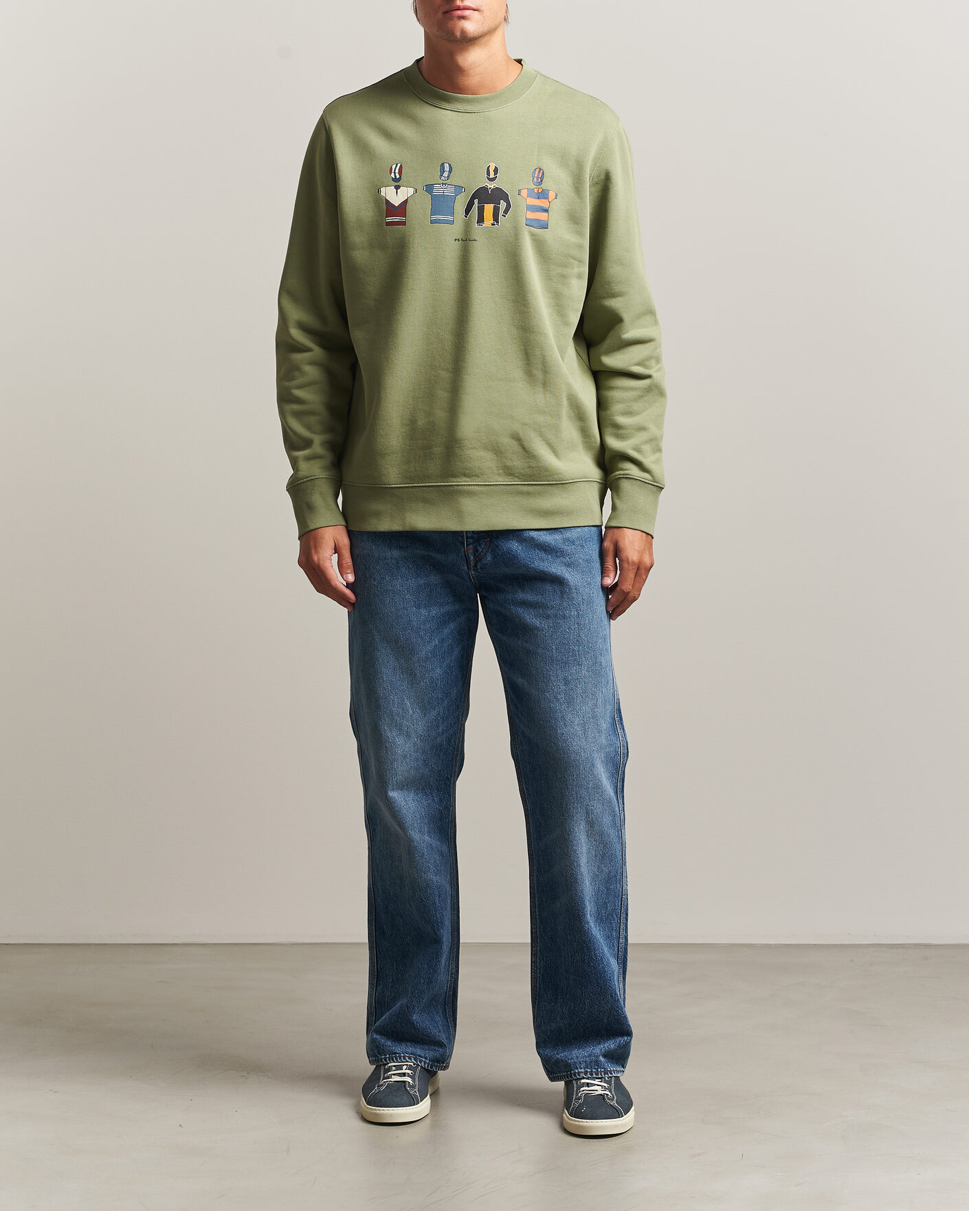 Men | Sweaters & Knitwear | PS Paul Smith | Cycle Jersey's Crew Sweatshirt Green