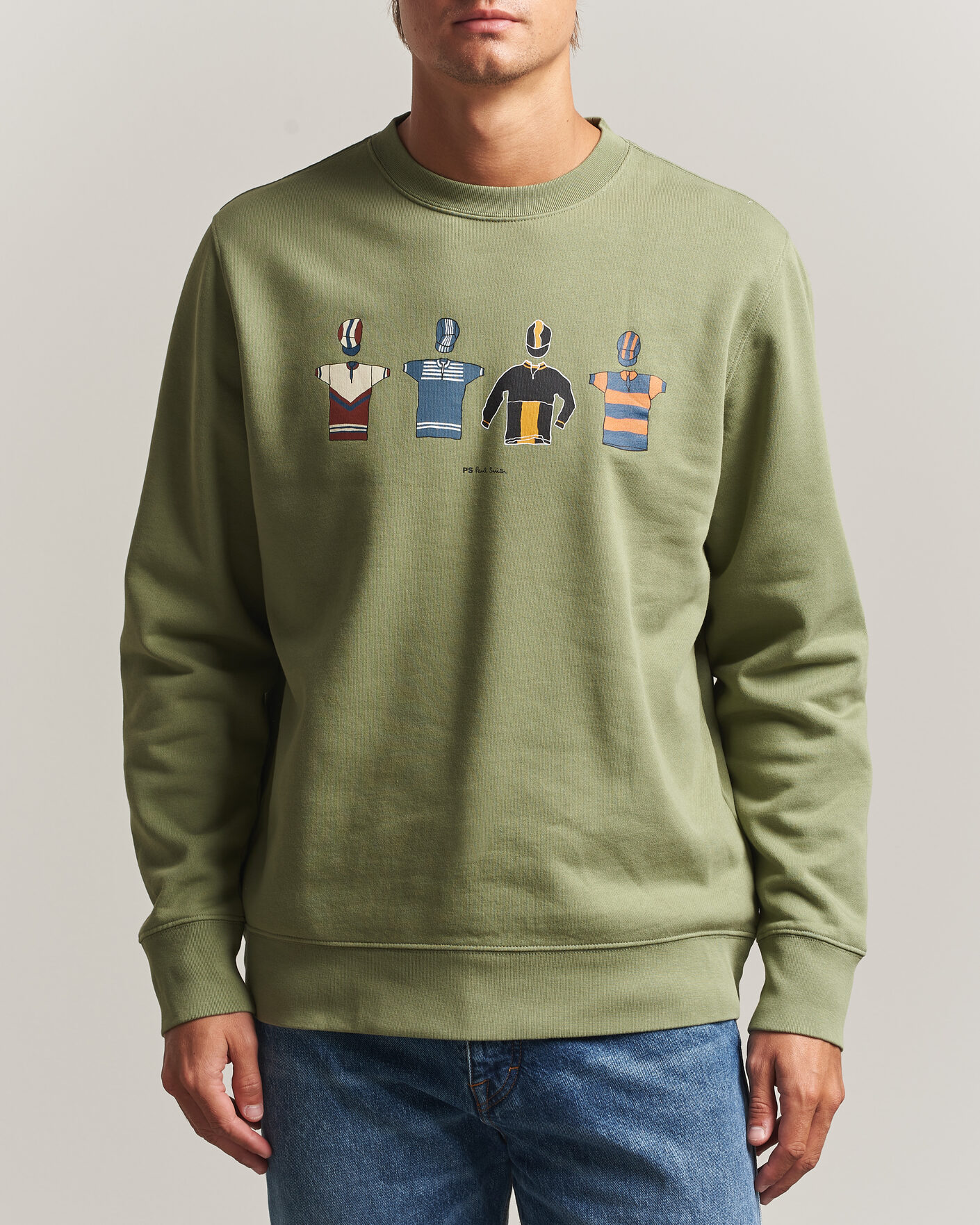 Men | Sweaters & Knitwear | PS Paul Smith | Cycle Jersey's Crew Sweatshirt Green
