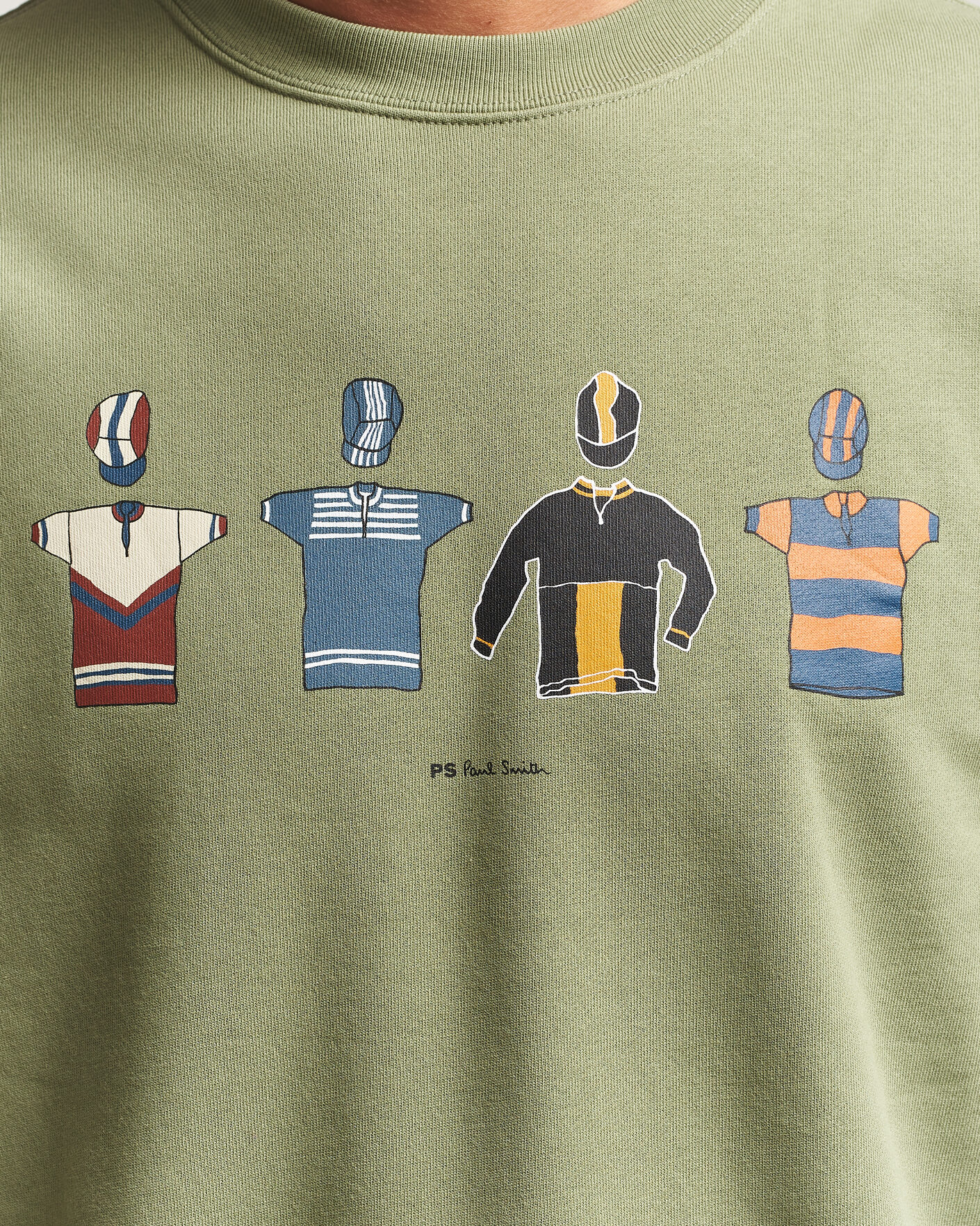 Men | Sweaters & Knitwear | PS Paul Smith | Cycle Jersey's Crew Sweatshirt Green