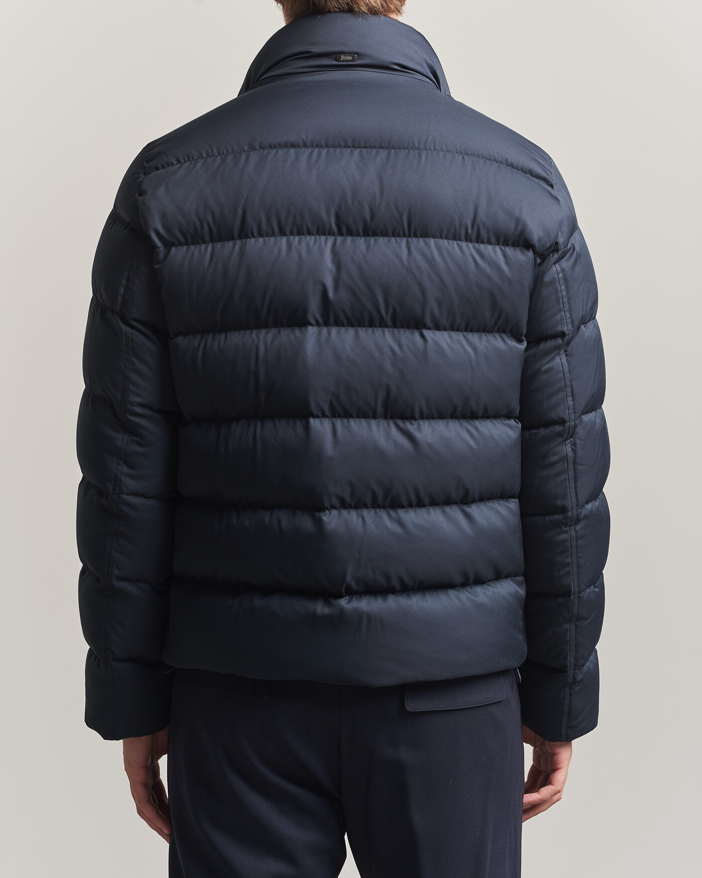 Men | Coats & Jackets | Herno | Faux Fur Down Jacket Navy