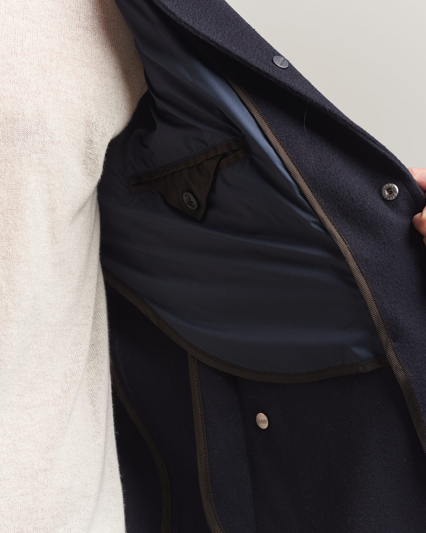 Men | Coats & Jackets | Herno | Cashmere Overshirt Navy