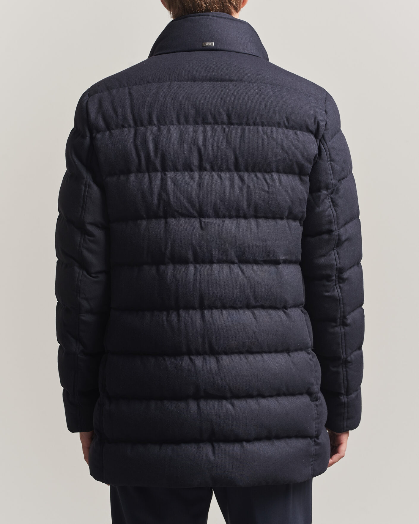 Men | Coats & Jackets | Herno | Flannel Down Coat Navy