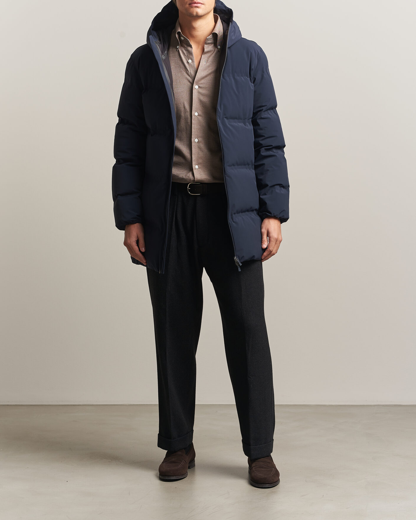 Men | Coats & Jackets | Herno | Waterproof Stretch Down Parka Navy