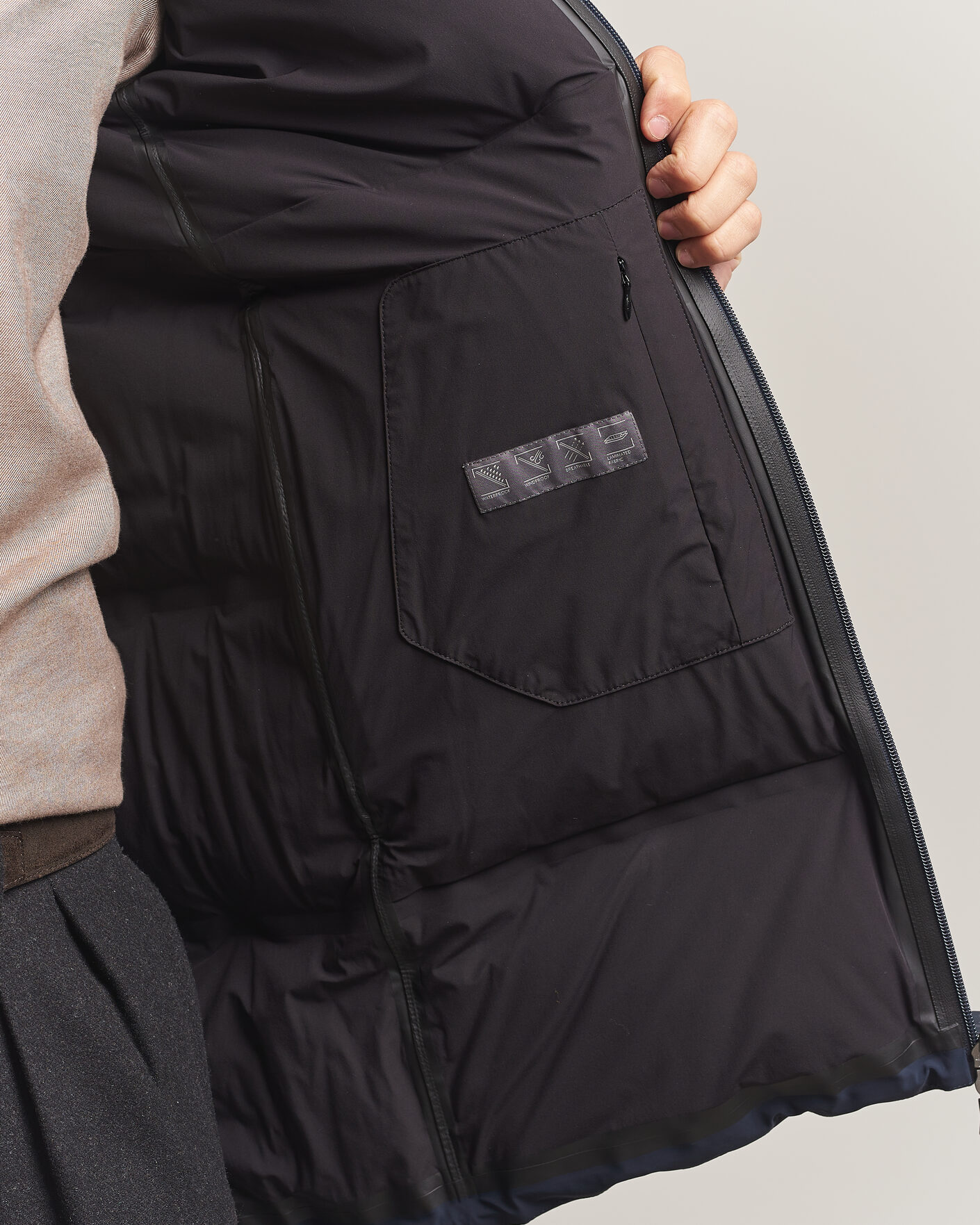Men | Coats & Jackets | Herno | Waterproof Stretch Down Parka Navy