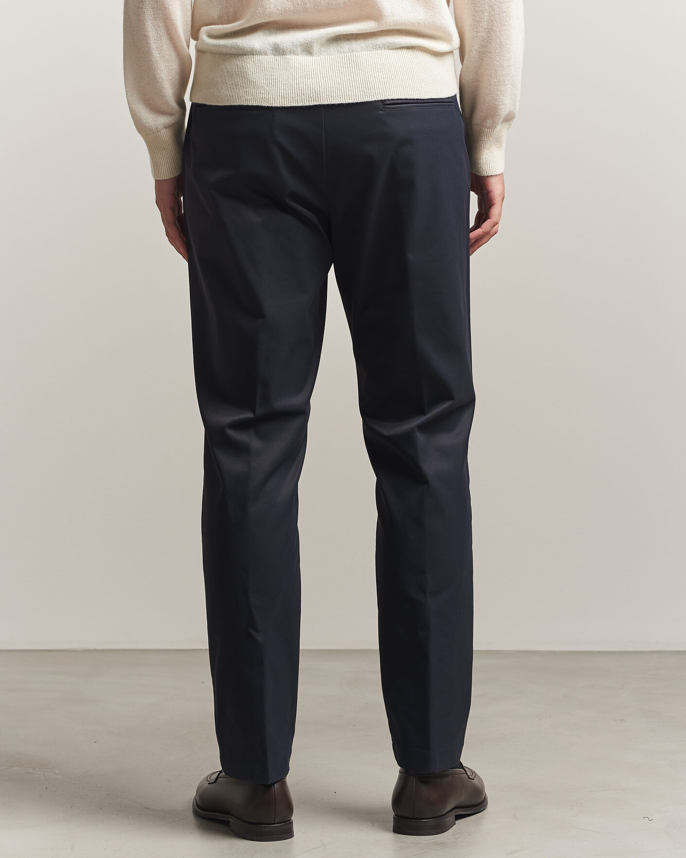Men | Trousers | Herno | Pleated Technical Cotton Trousers Navy
