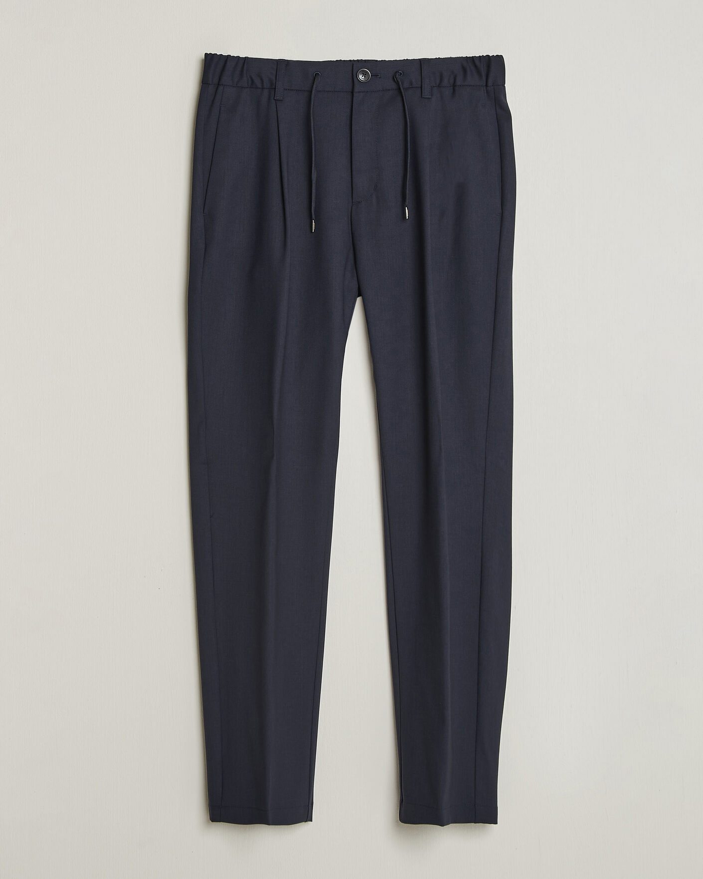 Men | Trousers | Herno | Pleated Wool Trousers Navy