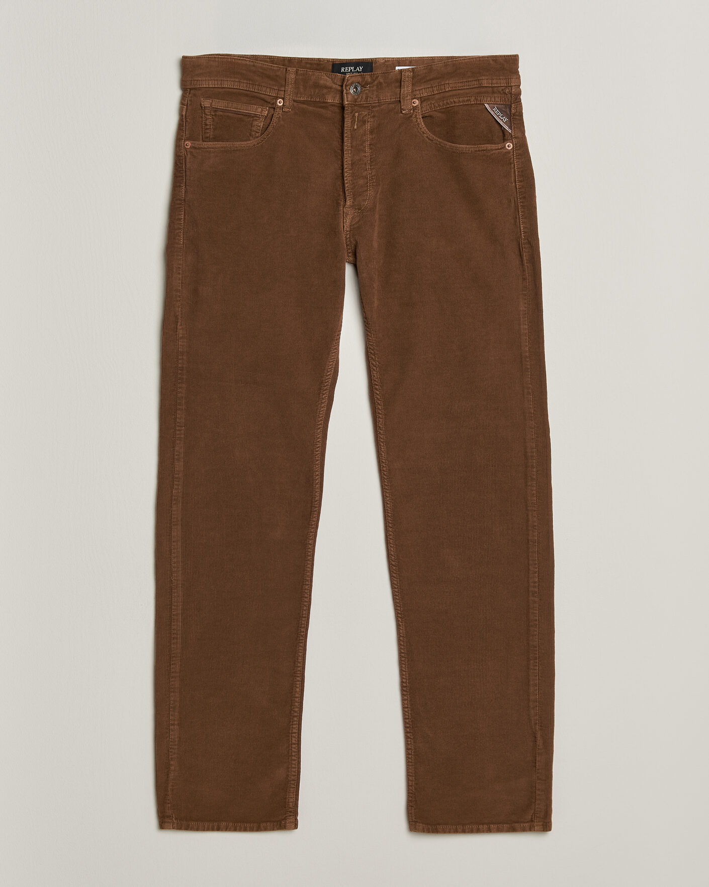 Men | Trousers | Replay | Grover Corduroy 5-Pocket Pants Toffee Brown