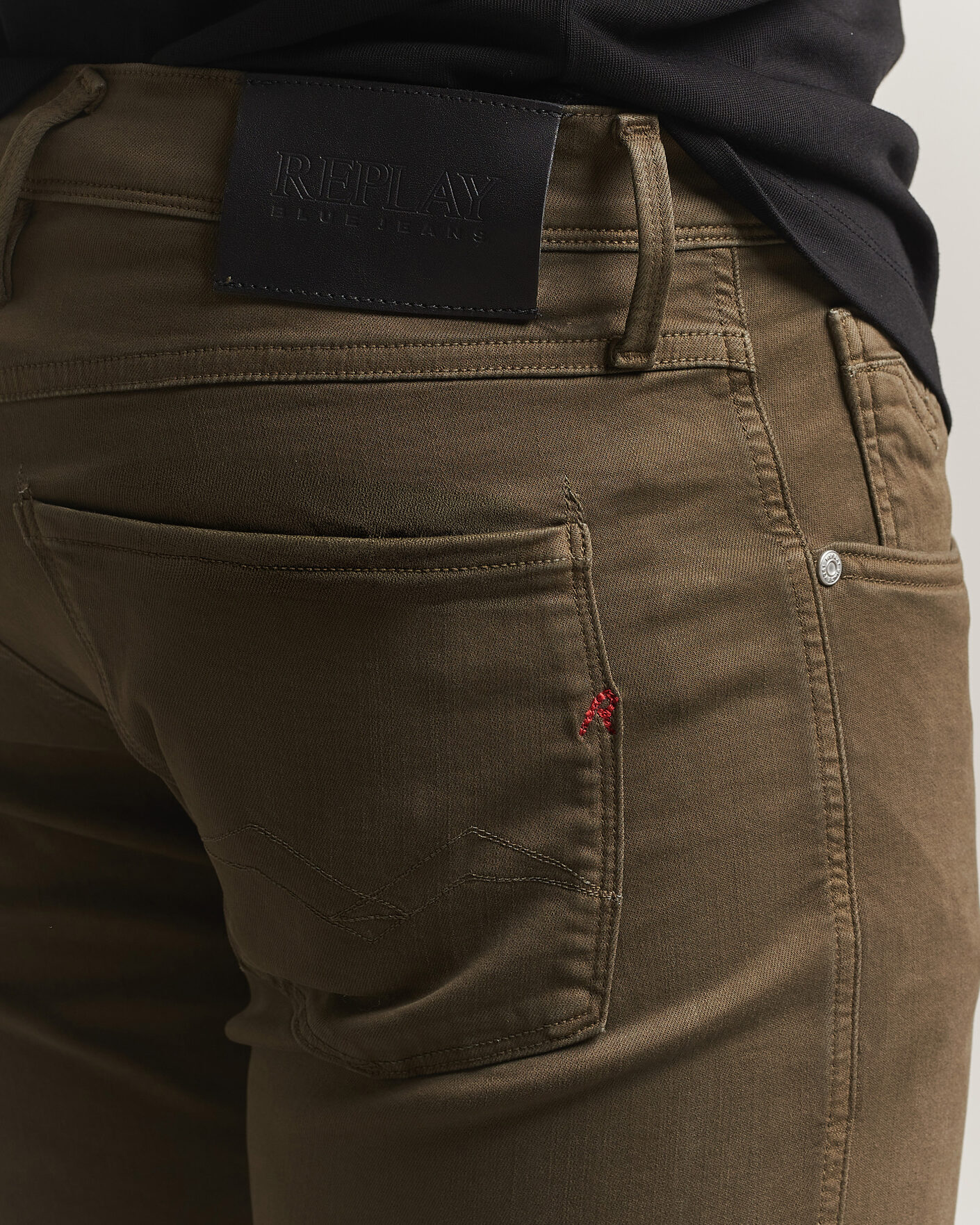 Men | Trousers | Replay | Anbass Hyperflex 5-Pocket Pants Ivy Green