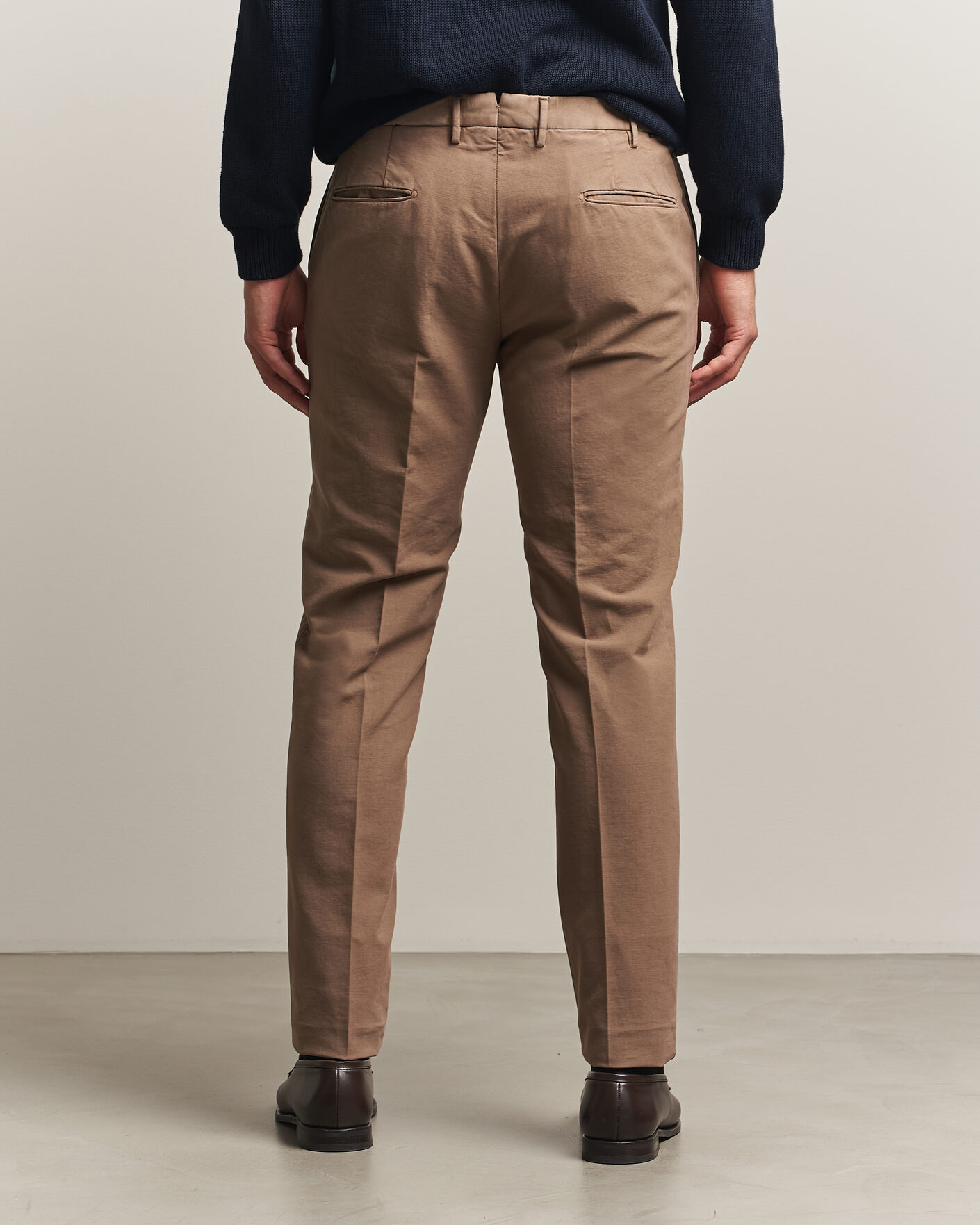 Men | Trousers | Incotex | Slim Fit Soft Cotton Stretch Chinos Taupe