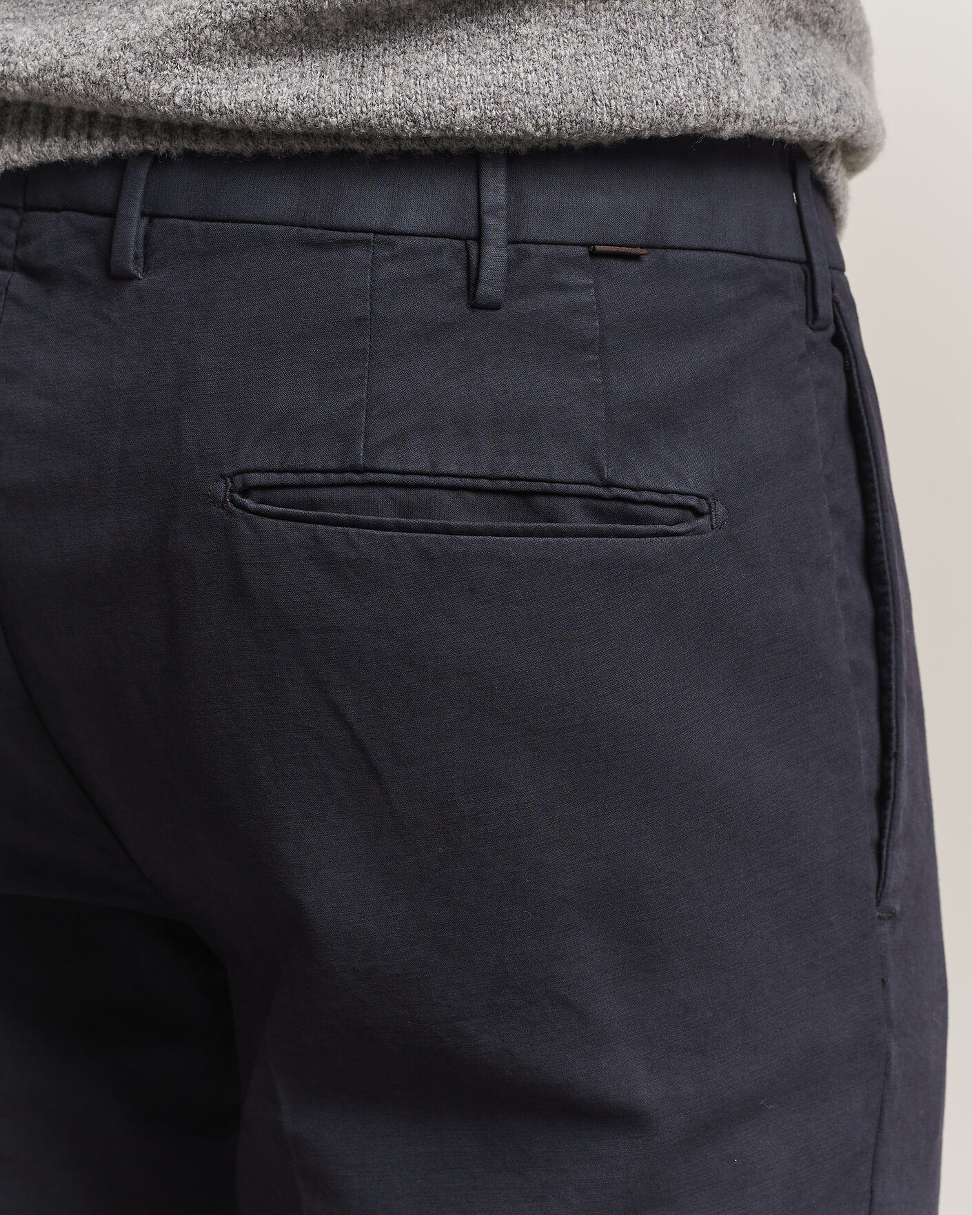 Men | Trousers | Incotex | Slim Fit Soft Cotton Stretch Chinos Navy