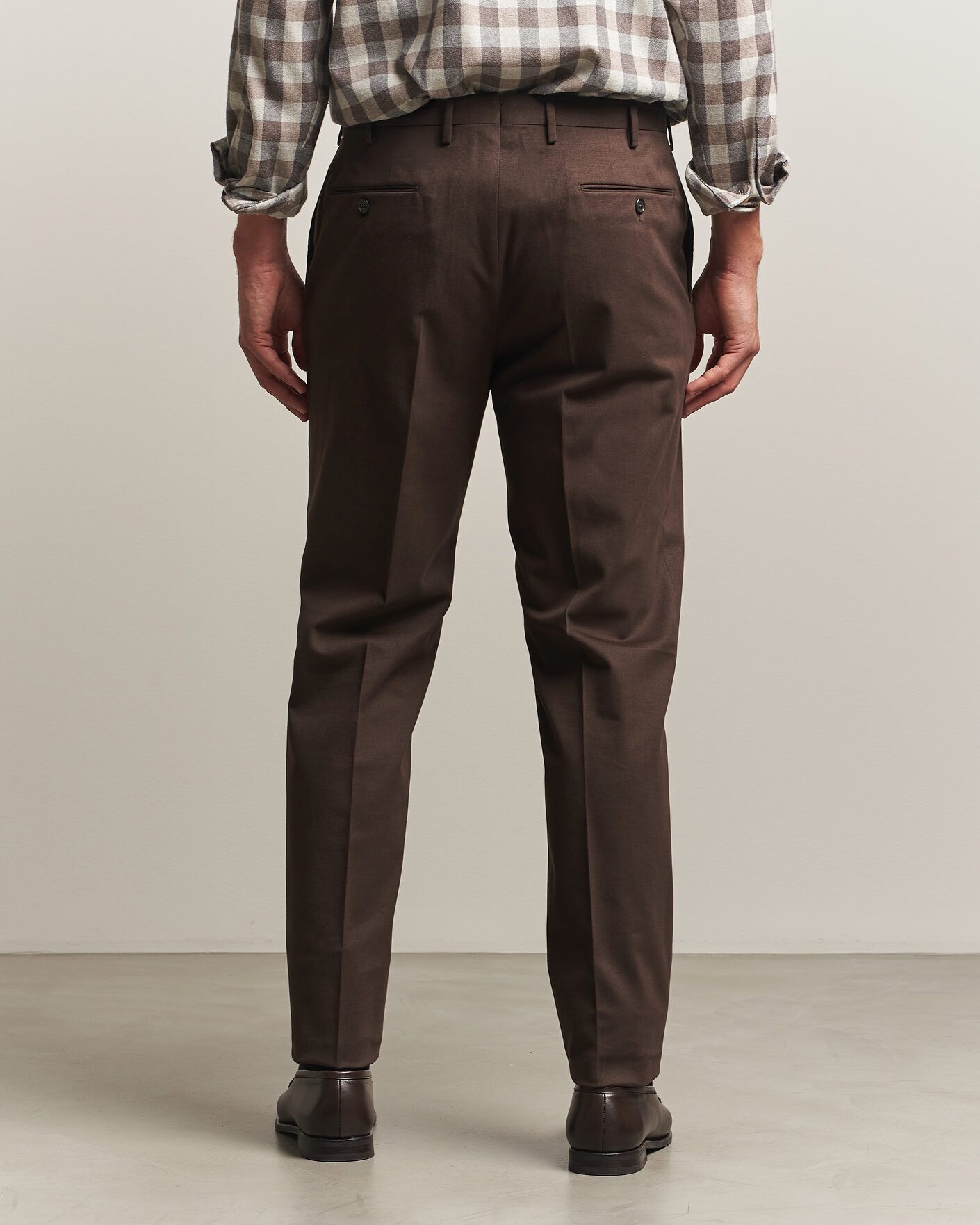 Men | Trousers | Incotex | Regular Fit Cotton/Cashmere Trousers Military
