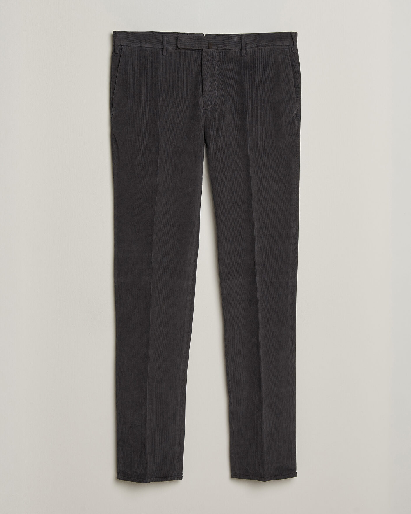 Men | Trousers | Incotex | Slim Fit Baby Corduroy Trousers Dark Grey