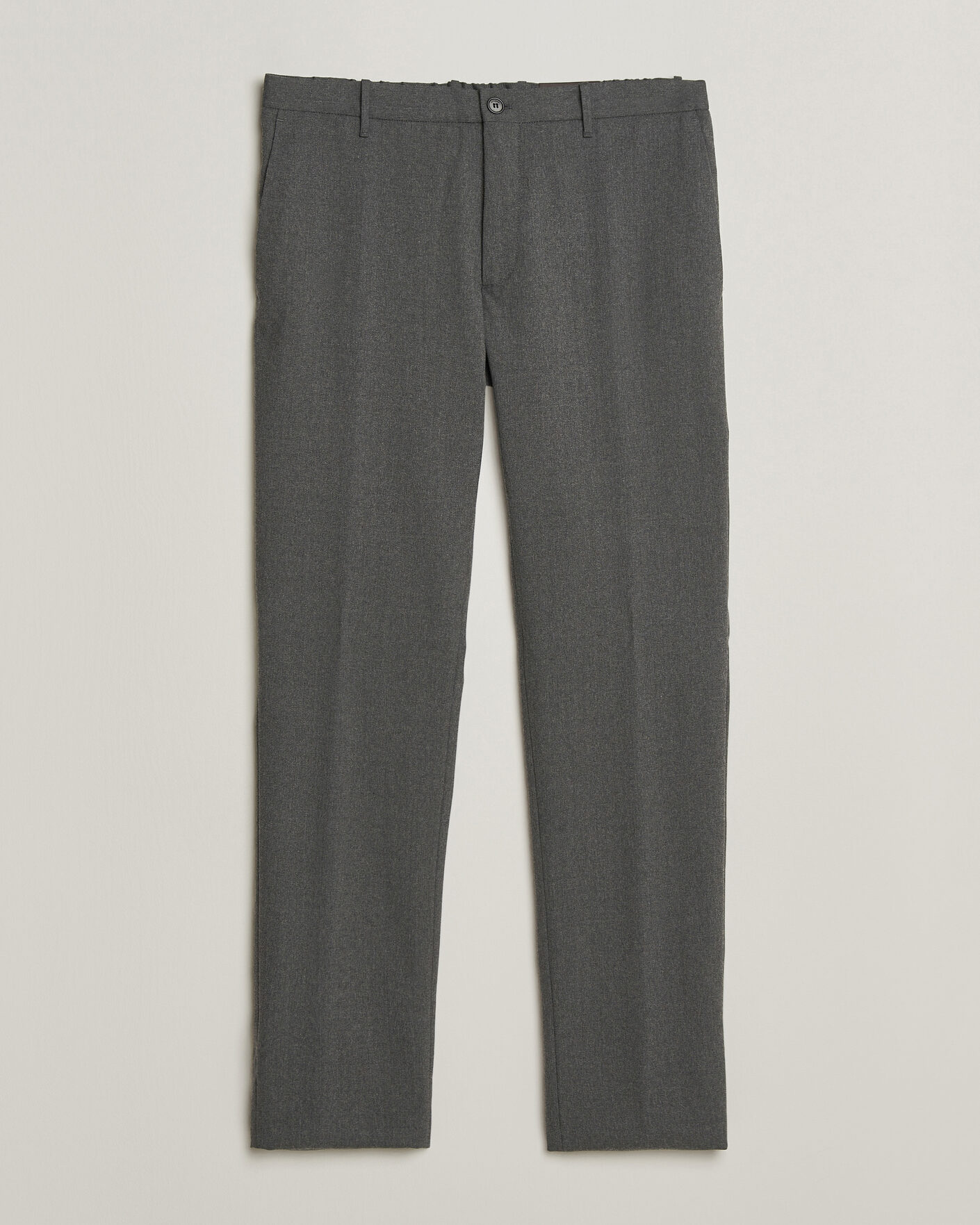 Men | Trousers | Incotex | Slim Fit Washable Flannel Trousers Grey Melange