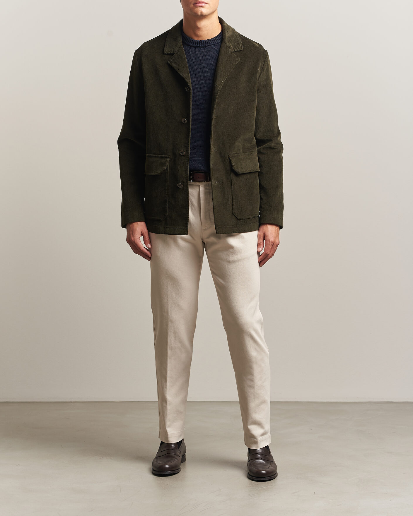 Men | Trousers | Incotex | Regular Fit Cover Chinos Off White